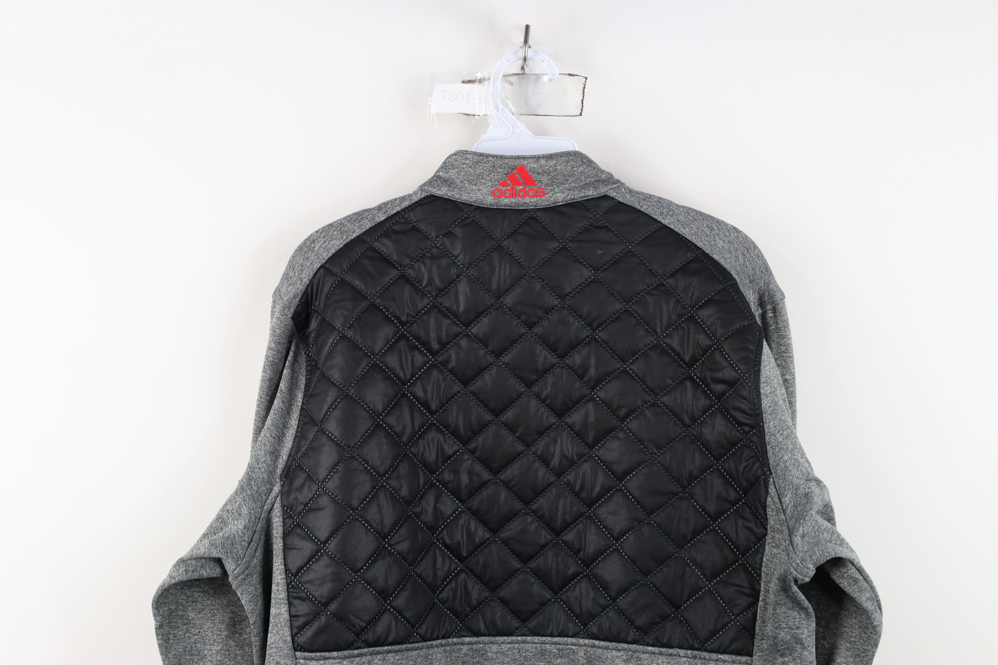 Adidas Adidas Quilted Full Zip Knit Golf Jacket Heather Gray Size US M / EU 48-50 / 2 - 15 Thumbnail