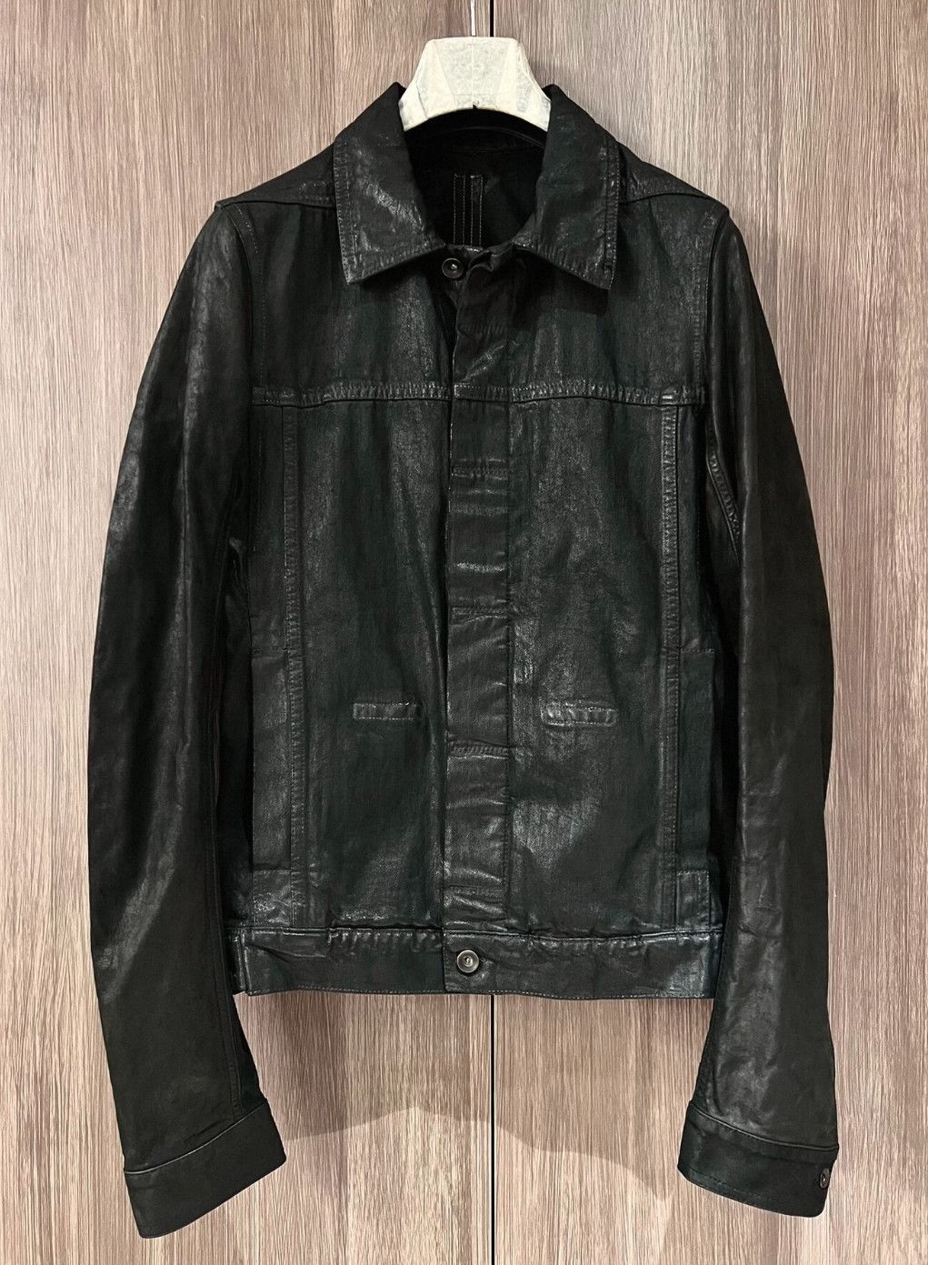 Rick Owens Rick Owens Wax-coated denim jacket-2505 Size US S / EU 44-46 / 1 - 1 Thumbnail