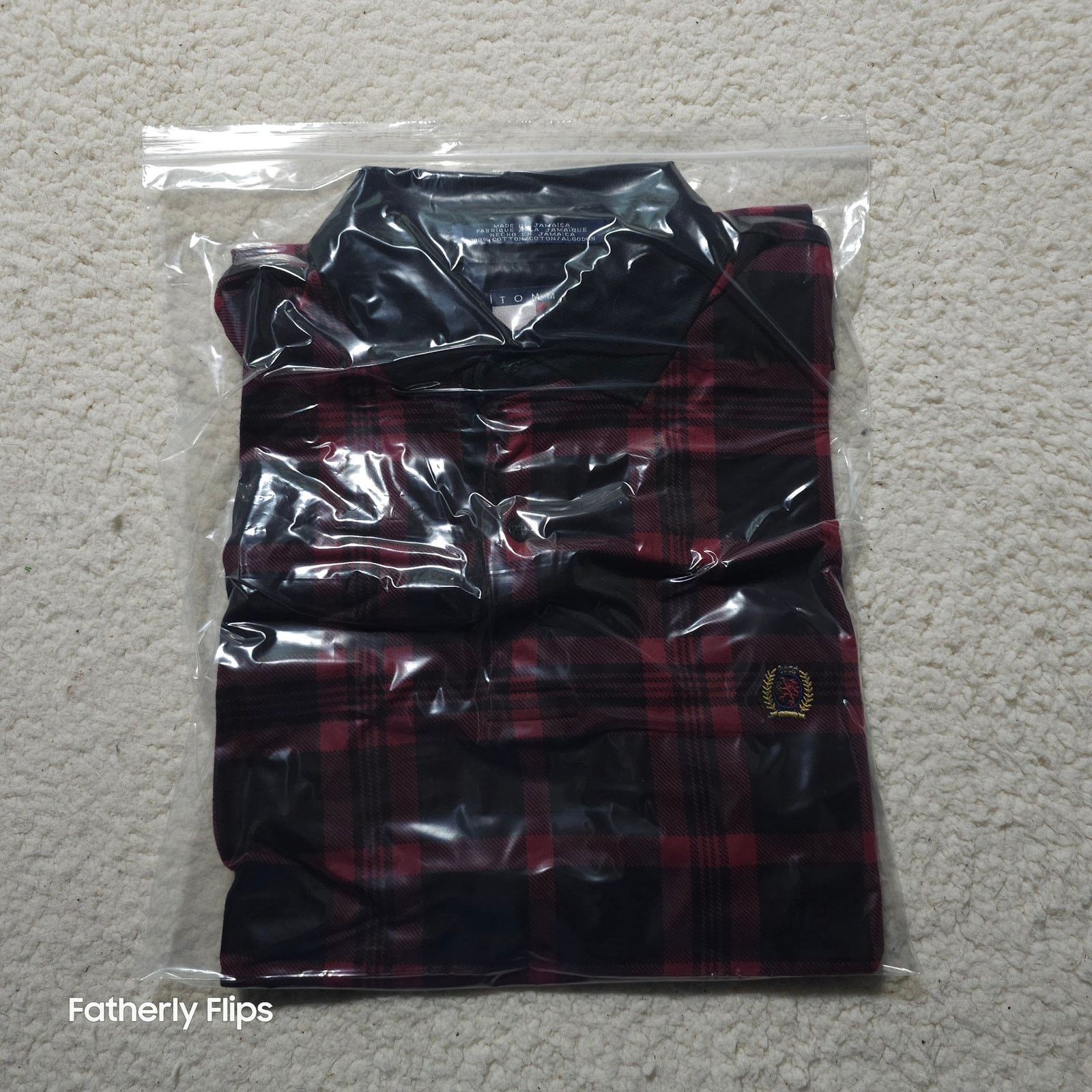 Tommy Hilfiger Tommy Hilfiger Red Black Plaid Polo Shirt Men's Medium Size US M / EU 48-50 / 2 - 10 Thumbnail