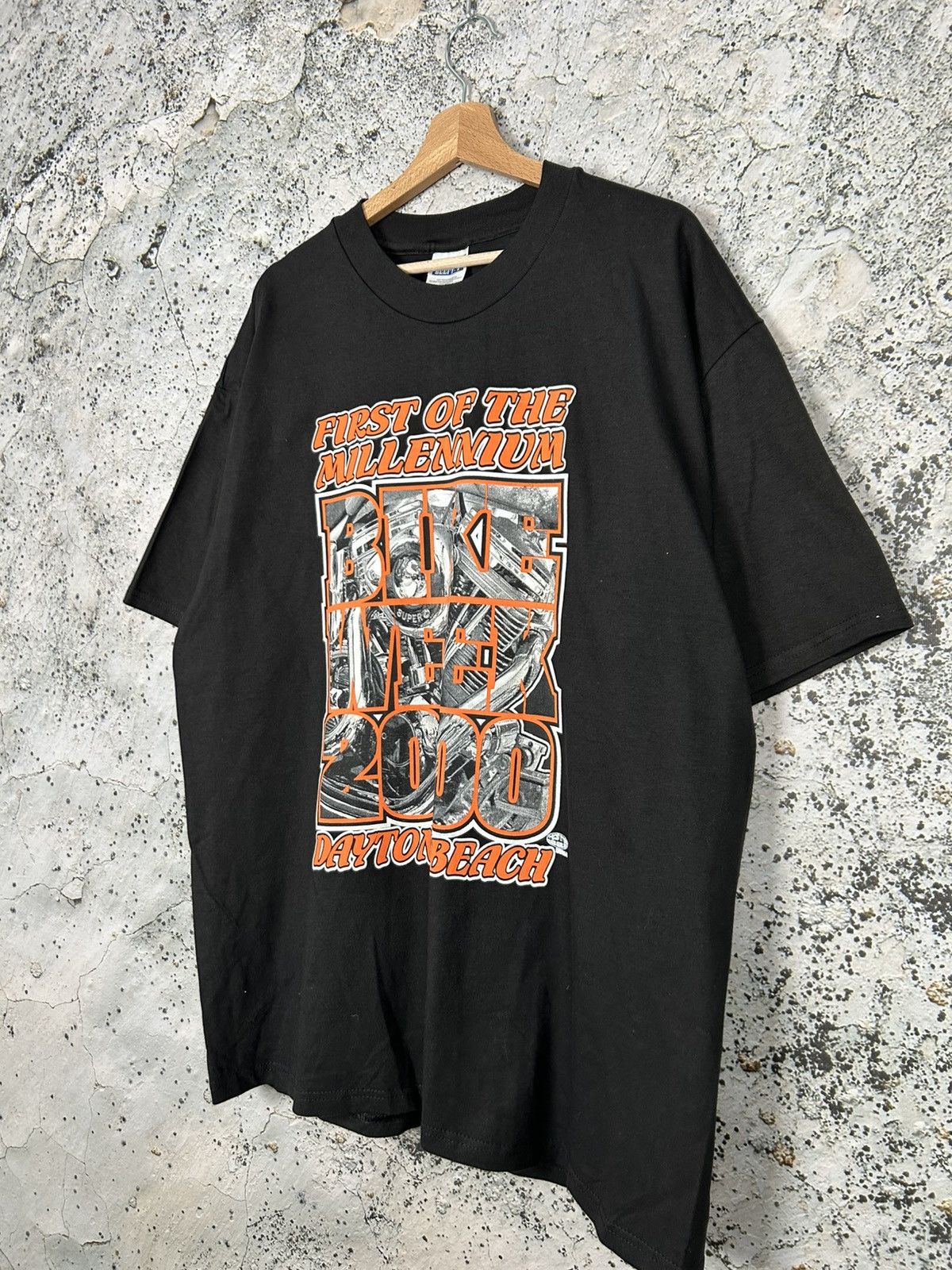 Indian Motorcycle Vintage Bike Week 2000 Dayton Beach Graphic Tee Grunge 90s Size US XL / EU 56 / 4 - 2 Thumbnail