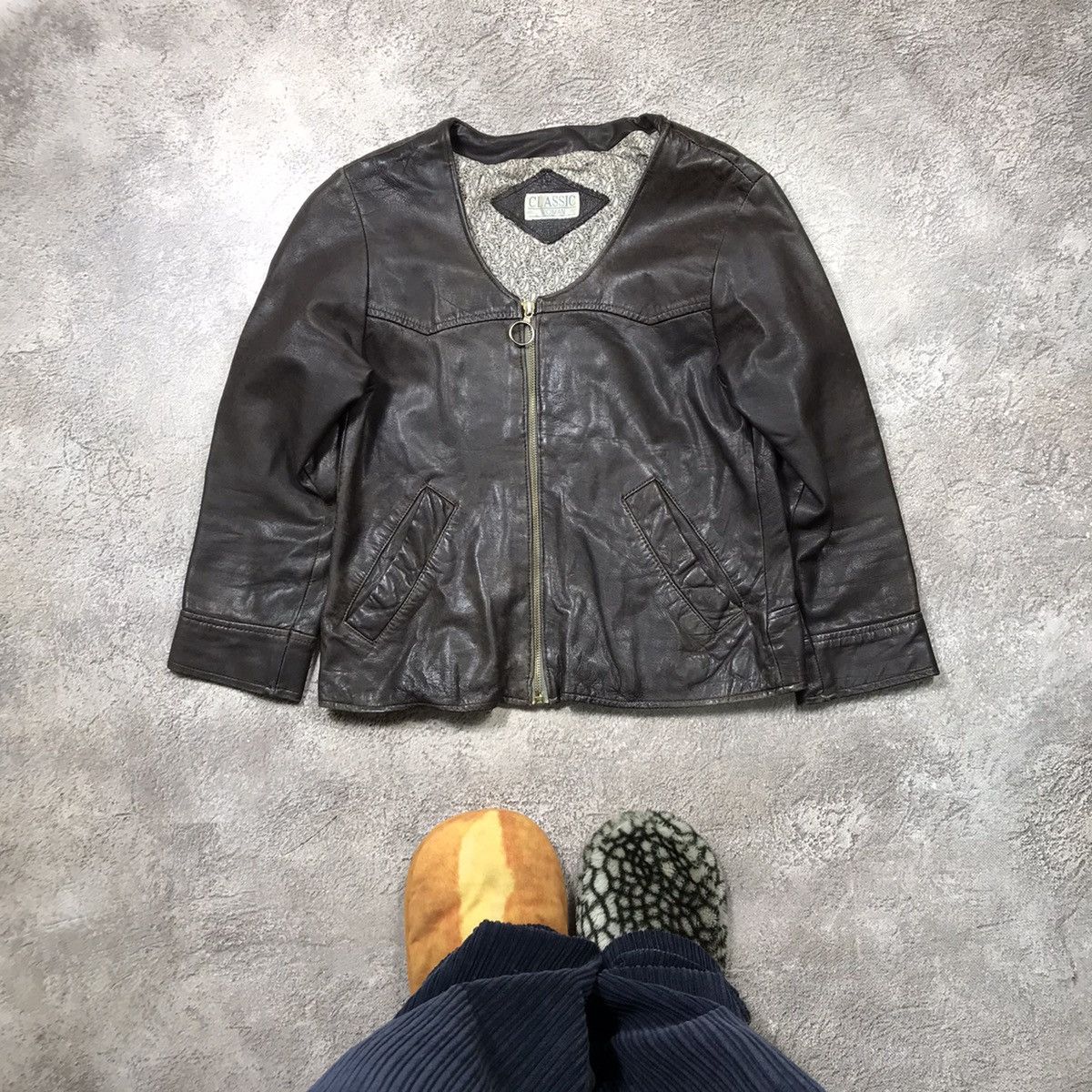 Vintage Vintage Y2K Faded Black Leather Jacket Grunge Streetwear M Size M / US 6-8 / IT 42-44 - 1 Thumbnail