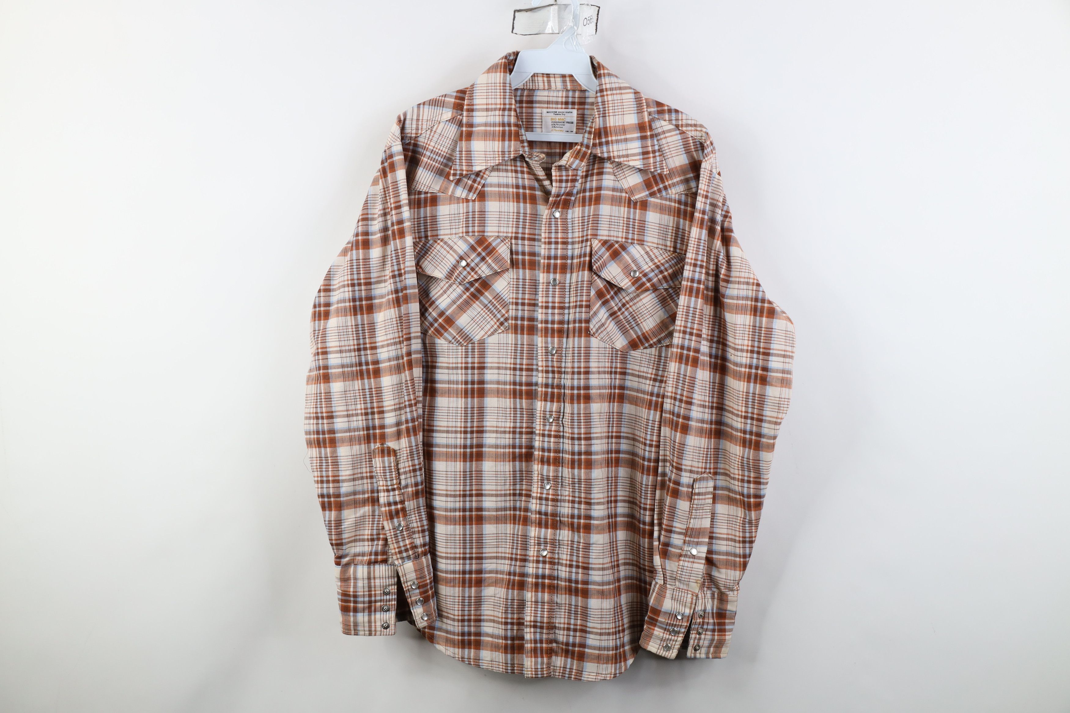 Vintage Vintage 60s 70s Big Mac Peal Snap Button Shirt Plaid USA Size US M / EU 48-50 / 2 - 1 Thumbnail