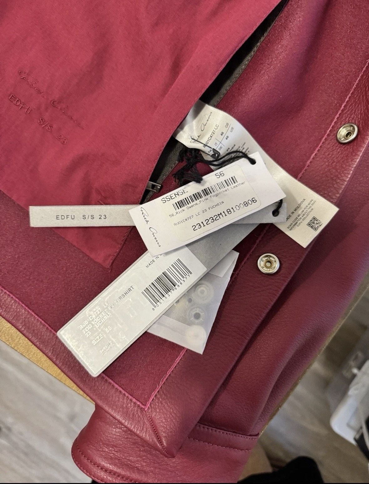 Rick Owens Rick Owens 2023 EDFU Fogpocket 'Fuschia' Overcoat Size: XL Size US XL / EU 56 / 4 - 11 Thumbnail