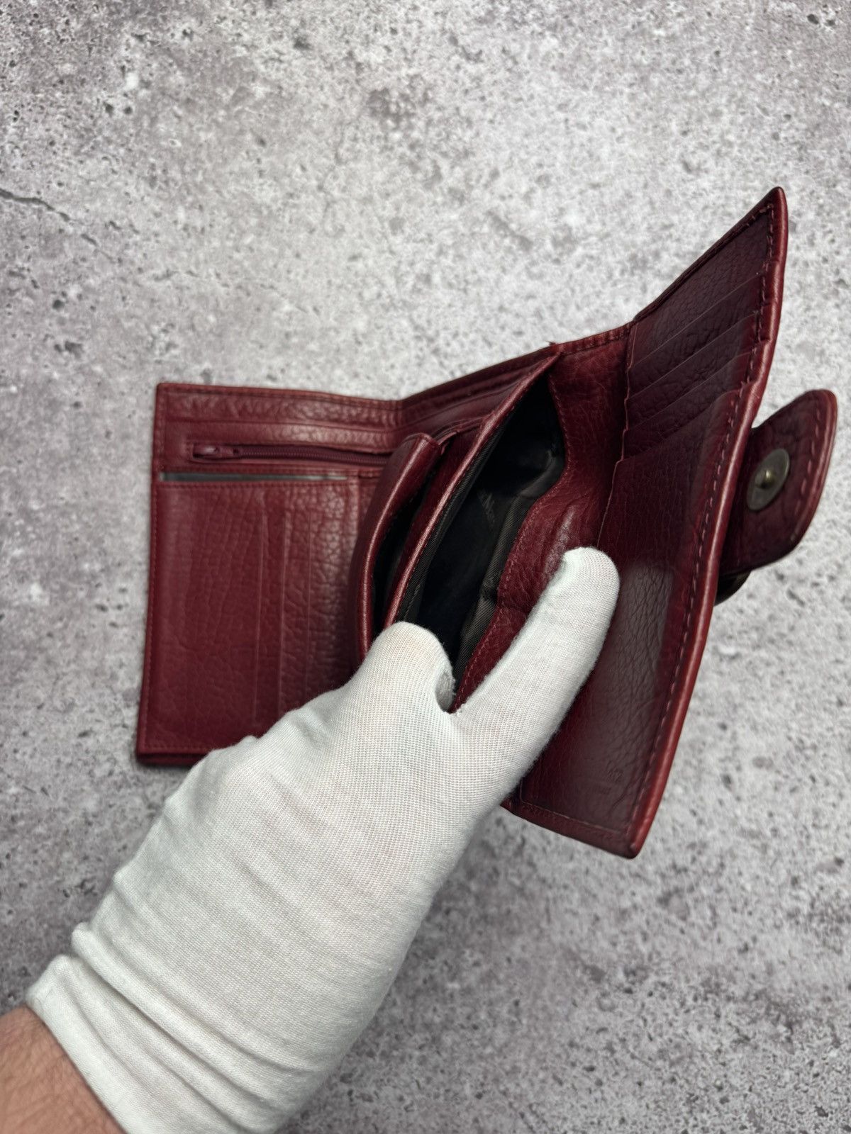 Hysteric Glamour × Vintage Max Mara Wallet Red Leather Vintage Size ONE SIZE - 16 Thumbnail