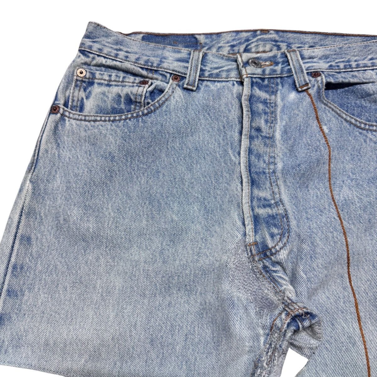 Japanese Brand Vintage Levis 501 Patchwork Jeans Remake By Kalimera Size US 31 - 4 Thumbnail