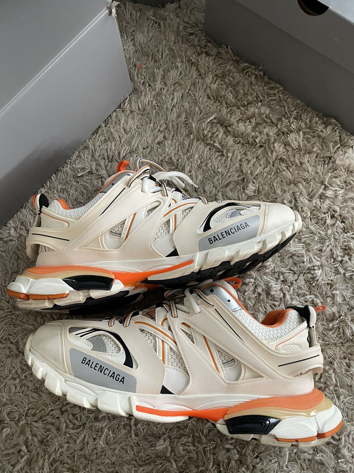 Balenciaga Balenciaga Track Runner White/Orange Size US 13 / EU 46 - 2 Thumbnail