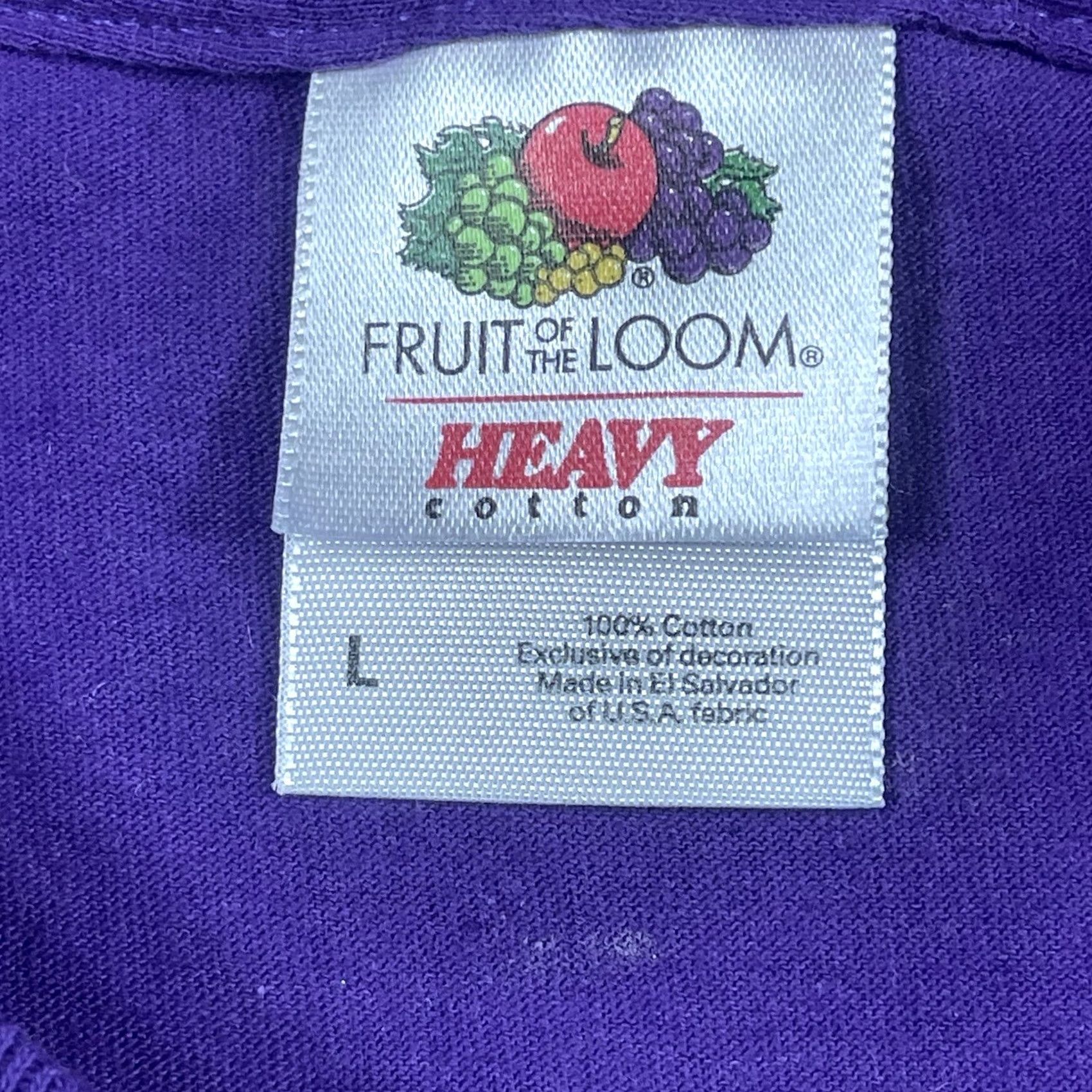 Fruit Of The Loom Fruit of the Loom CrewNeck T-Shirt Men’s L Purple Heavy Cotton Regular Fit Short Sleeve Crew Neck Adult Large Shirt Shirt Mens Purple fonts? Size US L / EU 52-54 / 3 - 7 Thumbnail