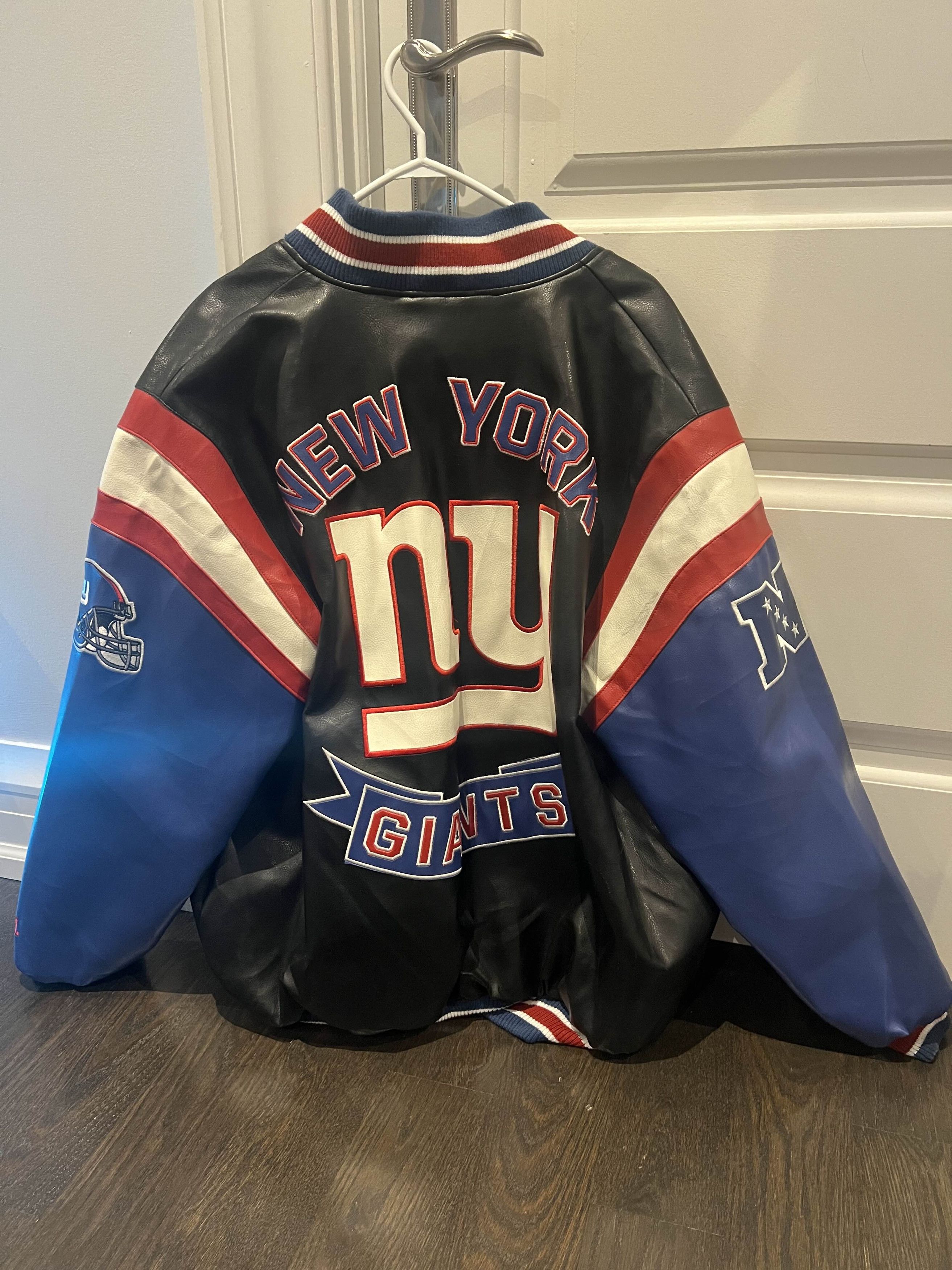 NFL Official Licensed New York Giants Leather Jacket Size US XXL / EU 58 / 5 - 1 Thumbnail
