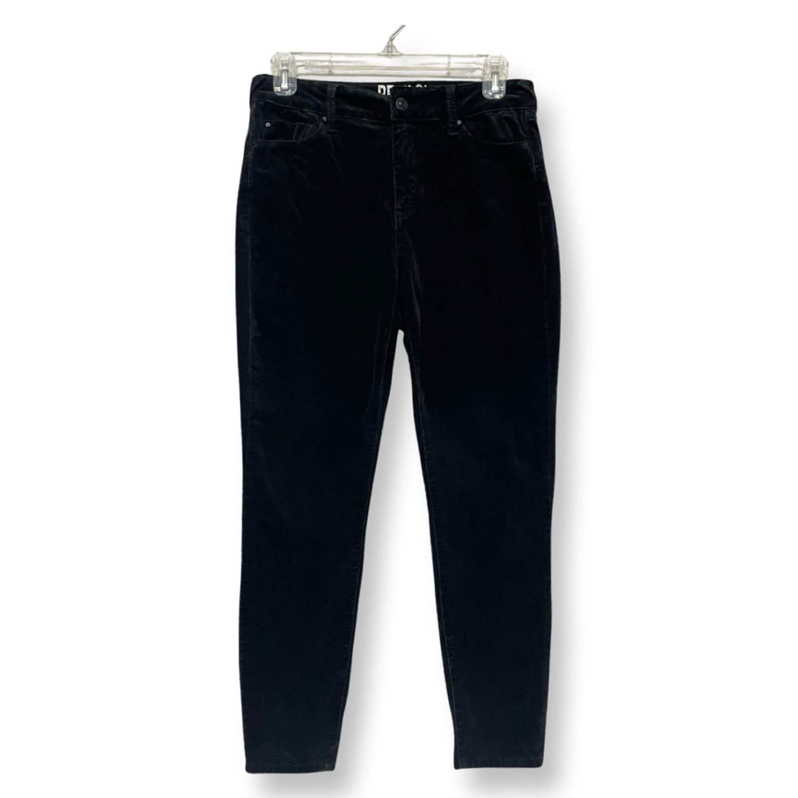 Other Rewash Womens Skinny Slim Pants Black Stretch Corduroy 5R/27 Size 27" / US 4 / IT 40 - 1 Thumbnail