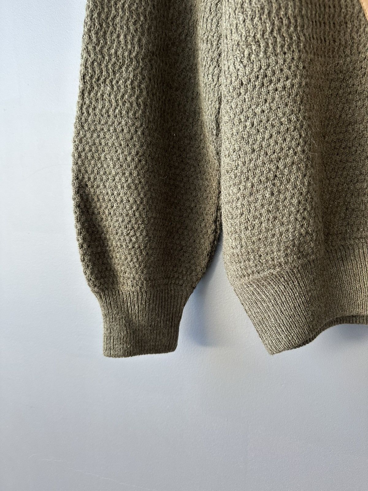 Vintage Vintage Wool Mohair Alpaca Leather Sweater Italian Jumper Size US XXL / EU 58 / 5 - 3 Thumbnail
