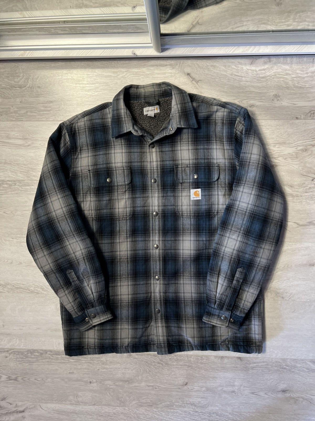 image of Carhartt Hubbard Sherpa Lined Shirt Jacket, Men's (Size XL)