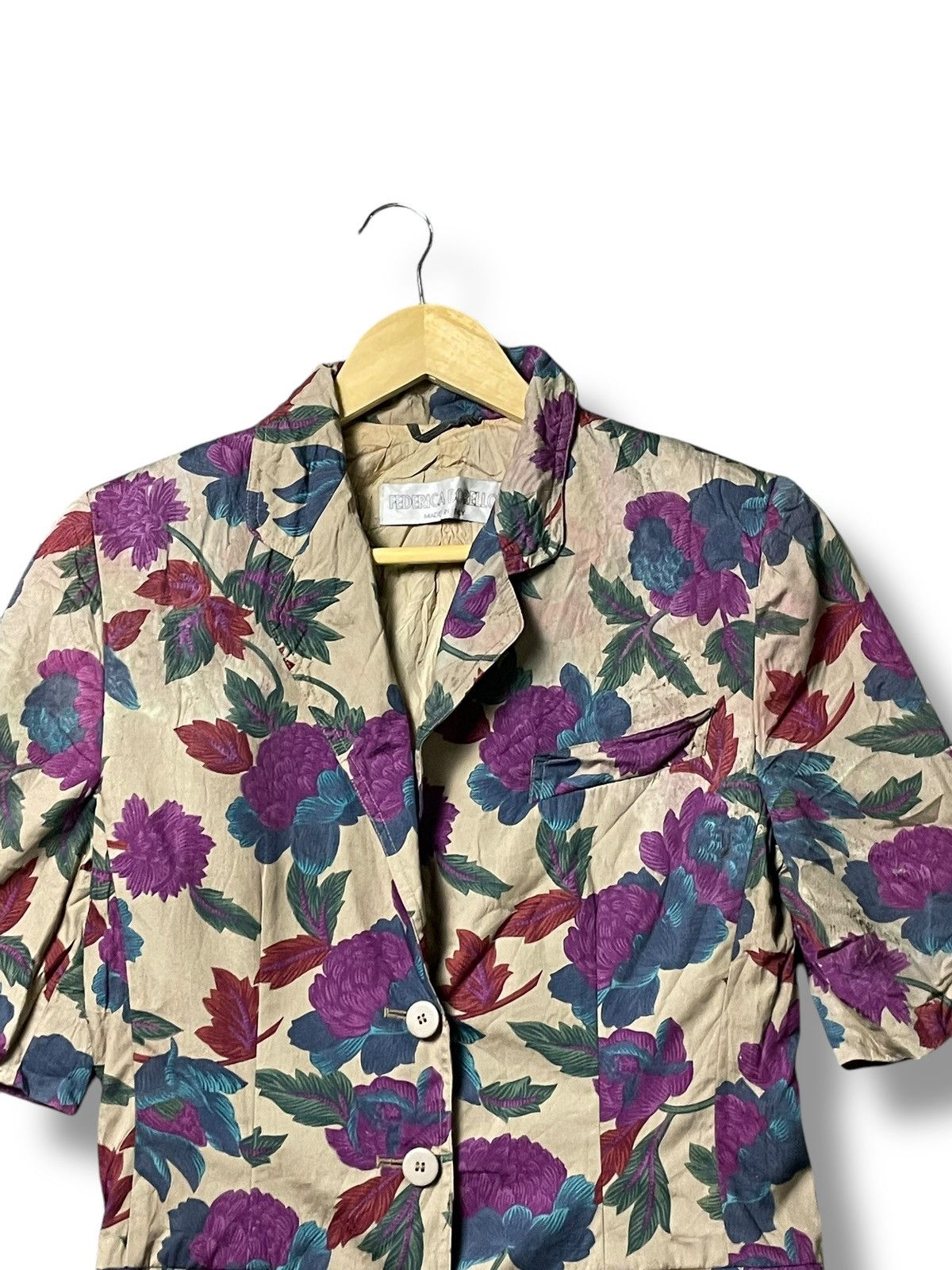 Vintage Federica Bollero Floral Button Ups Outerwear (45) Size US XS / EU 42 / 0 - 2 Thumbnail