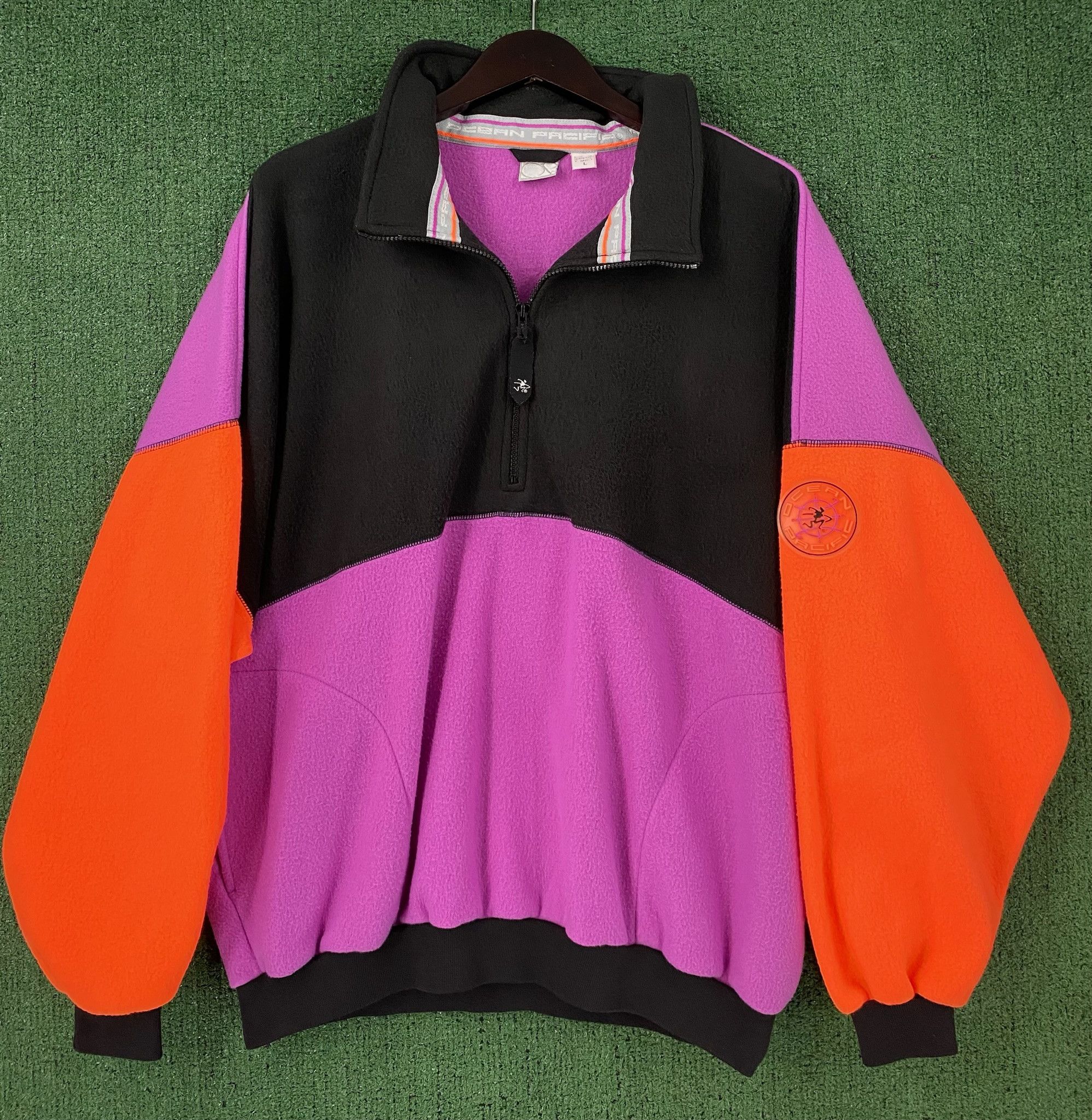 Ocean Pacific 80’s OP Ocean Pacific Colorful 1/2 Zip Fleece Jacket 2XL Size US XXL / EU 58 / 5 - 1 Thumbnail