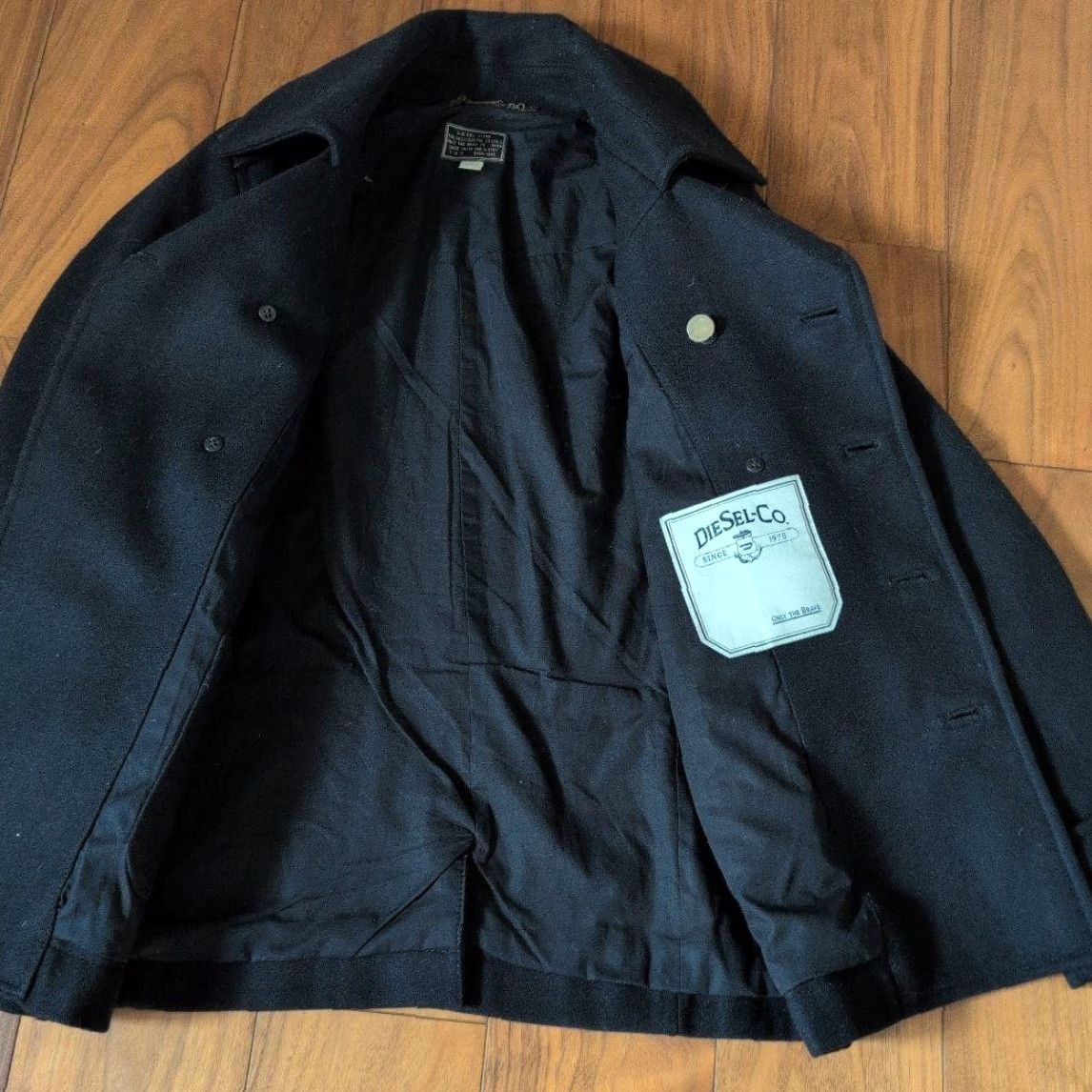 Diesel Diesel Coat Navy Leather Trim M Used Japan Women Wool Blend Casual Coat Size US M / EU 48-50 / 2 - 5 Thumbnail