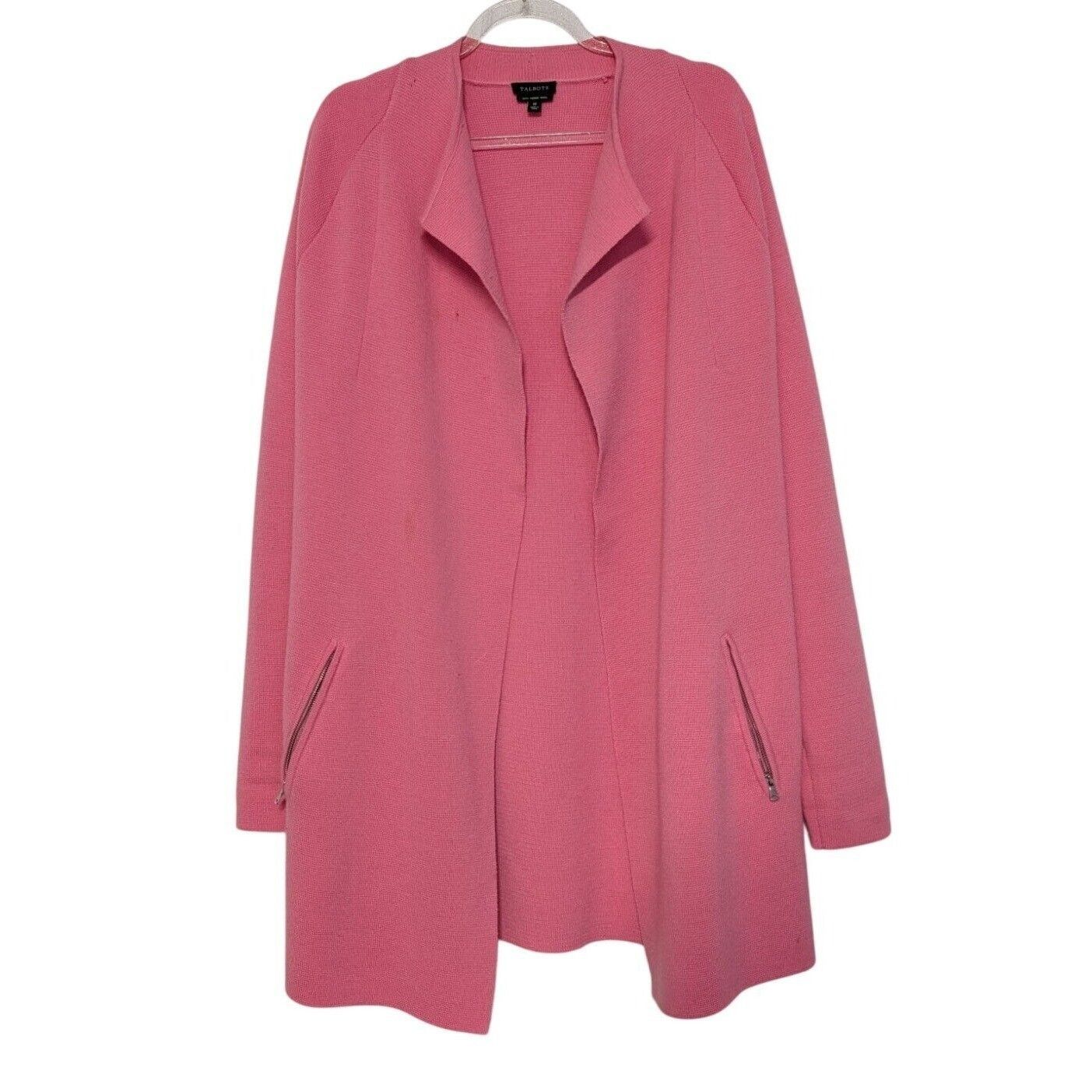 Talbots Talbots Merino Wool Sweater Blazer Womens Size Medium Pink Size M / US 6-8 / IT 42-44 - 1 Thumbnail