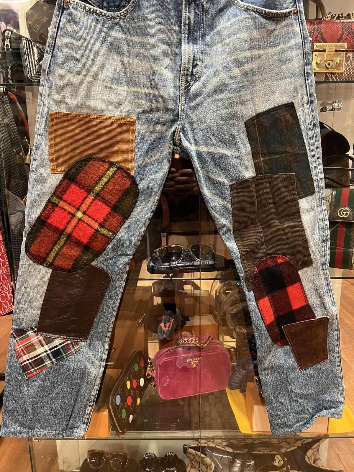 Comme des Garcons Junya Watanabe comme Des garçons patch denim jeans blue Size US 30 / EU 46 - 2 Thumbnail