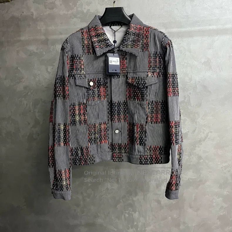 Louis Vuitton Louis Vuitton 24 grey printed single-breasted lapel long-s Size US XXL / EU 58 / 5 - 1 Thumbnail
