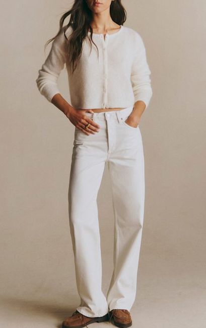 Sezane SÉZANE Gaspard Crop Cardigan Mohair Alpaca Sweater Ecru Size M / US 6-8 / IT 42-44 - 4 Thumbnail