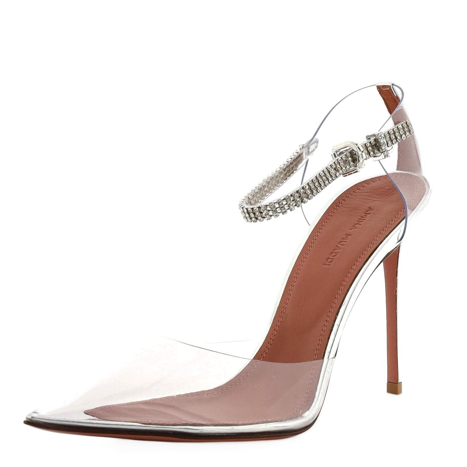 image of Amina Muaddi Women's Ursina Pumps Pvc None Shoes in Clear (Size 9)