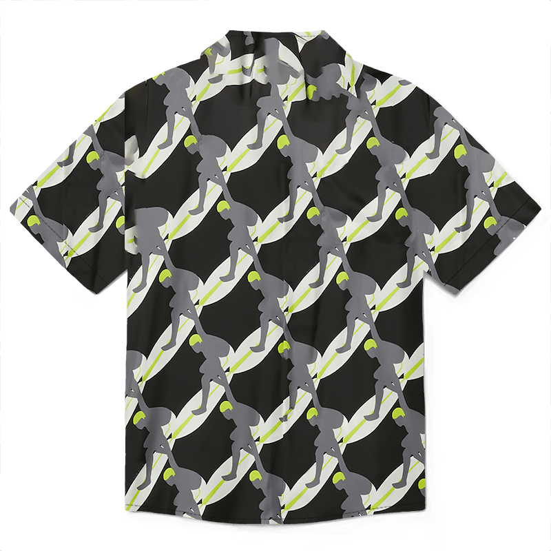 The Unbranded Brand × Vintage Black Grey Printed Bowling Shirt Size US M / EU 48-50 / 2 - 6 Thumbnail