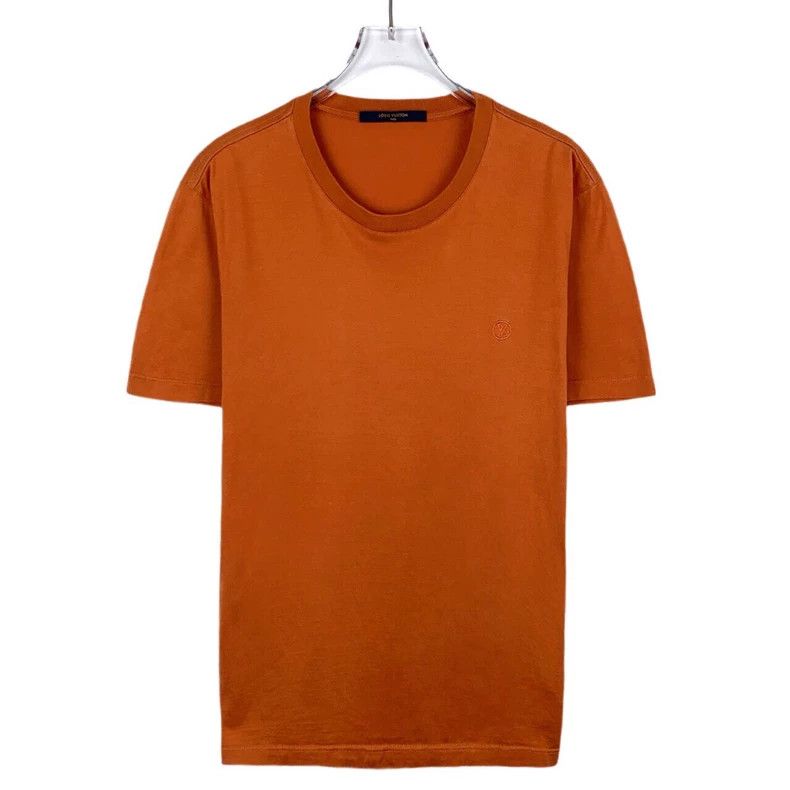 Louis Vuitton Logo embroidered crewneck orange cotton shor