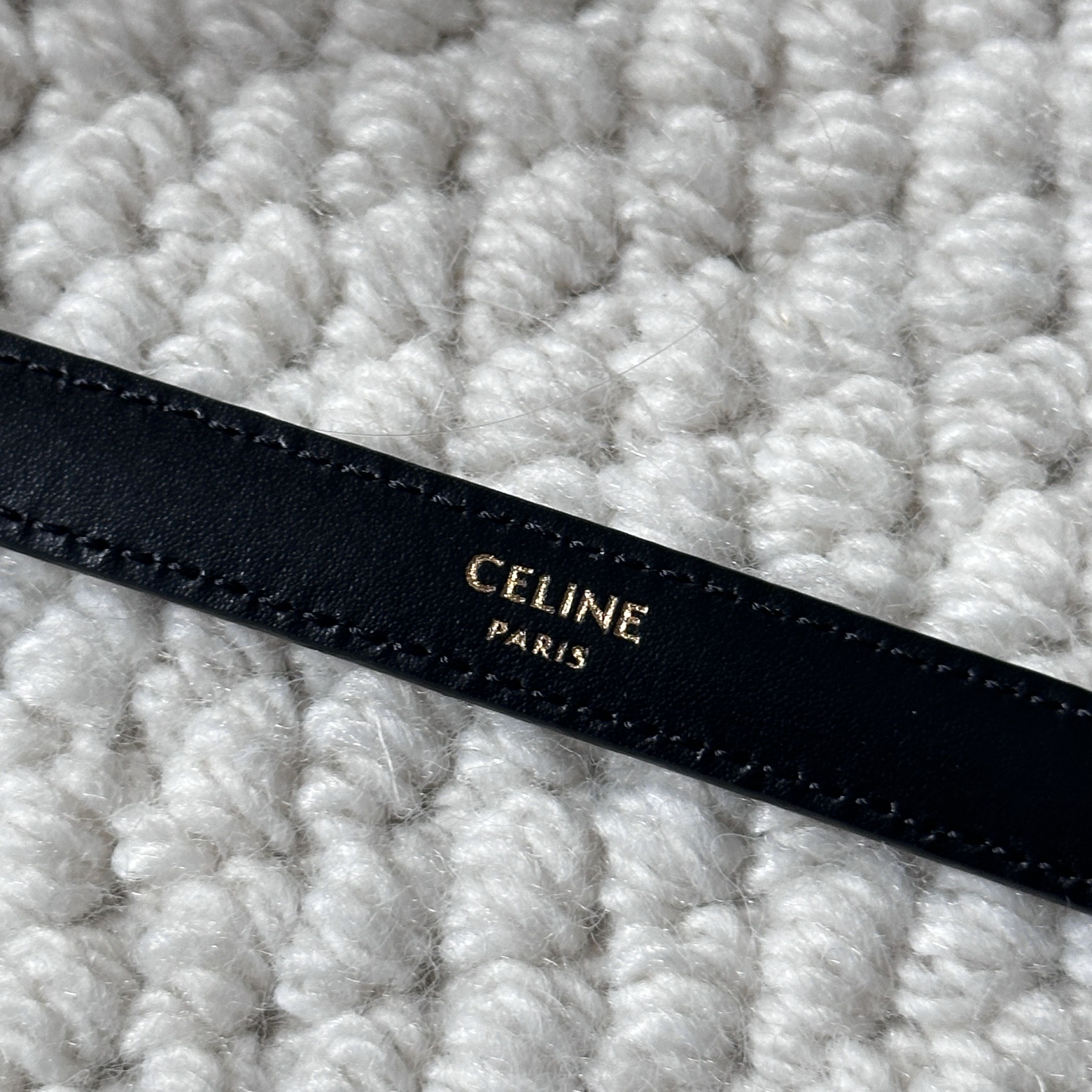 Celine SMALL TRIOMPHE BELT IN TAURILLON LEATHER Size ONE SIZE - 9 Thumbnail
