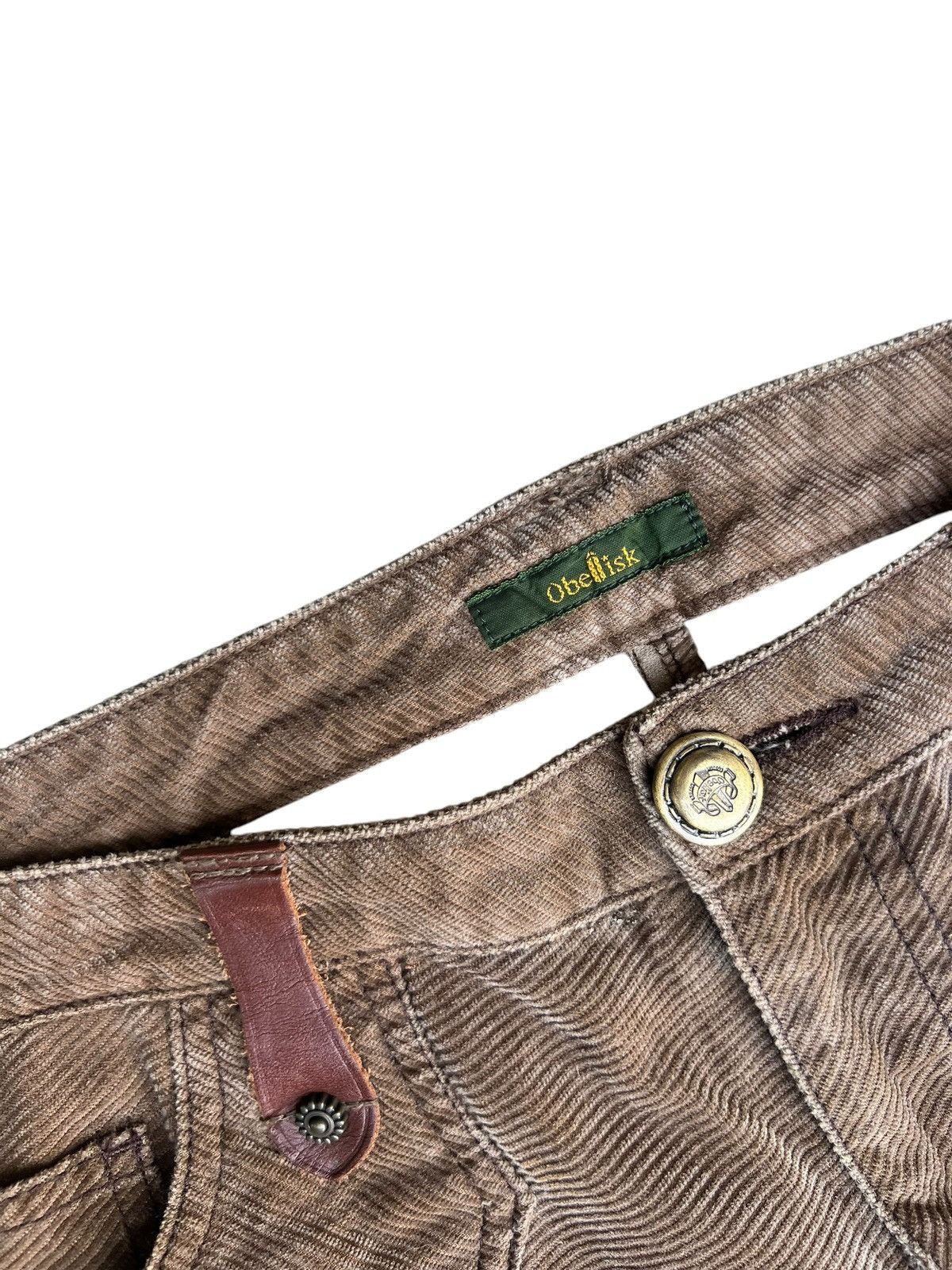 Obelisk Vintage Obelisk Corduroy Leather Super Flare Stains Jeans Size US 32 / EU 48 - 5 Thumbnail