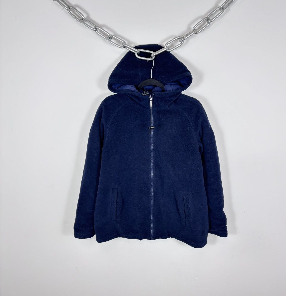 Valentino Vintage Valentino Sport Women’s Navy Blue Hooded Jacket Size S / US 4 / IT 40 - 1 Thumbnail