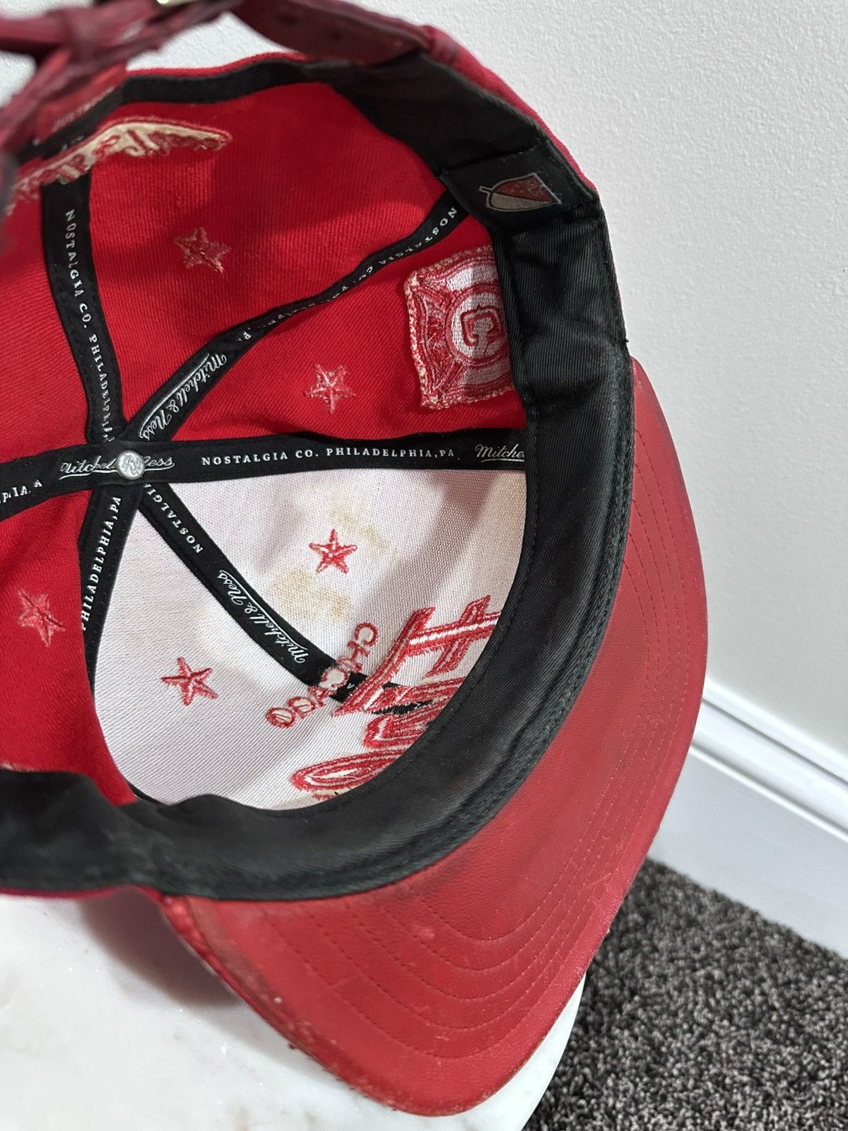 Just Don × Mitchell & Ness × Rsvp Gallery Just Don Mitchell & Ness MLS Chicago Fire Red Snakeskin Hat Size ONE SIZE - 8 Thumbnail