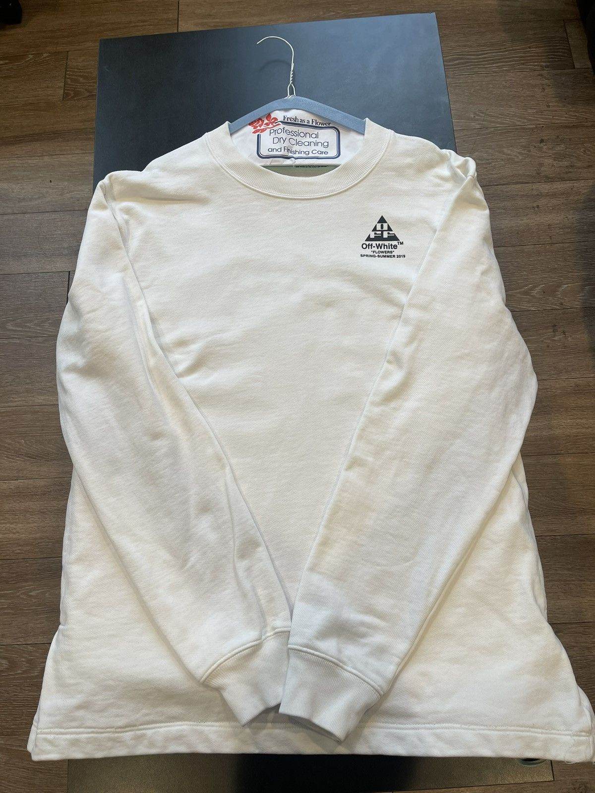 image of Off White “Flowers” Spring-Summer 2019 Crewneck, Men's (Size Medium)