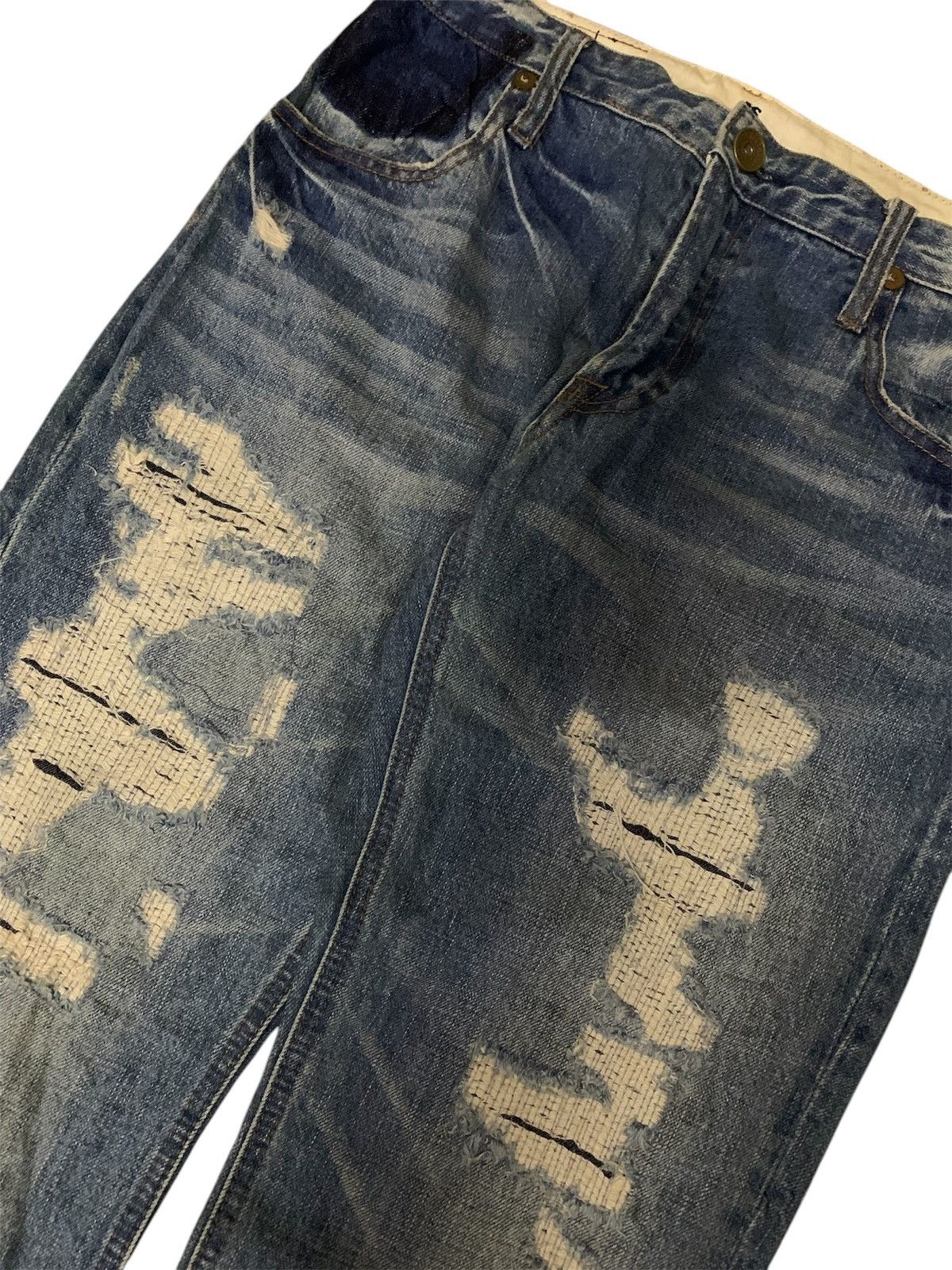 Japanese Brand Vintage Westwood Outfitters Boro Denim Size 29" - 6 Thumbnail