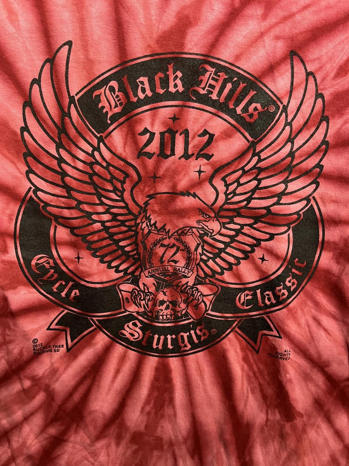 Gildan 2012 Biker Black HIlls Sturgis Tie Dye T-shirt Bald Eagle L Size US L / EU 52-54 / 3 - 4 Thumbnail
