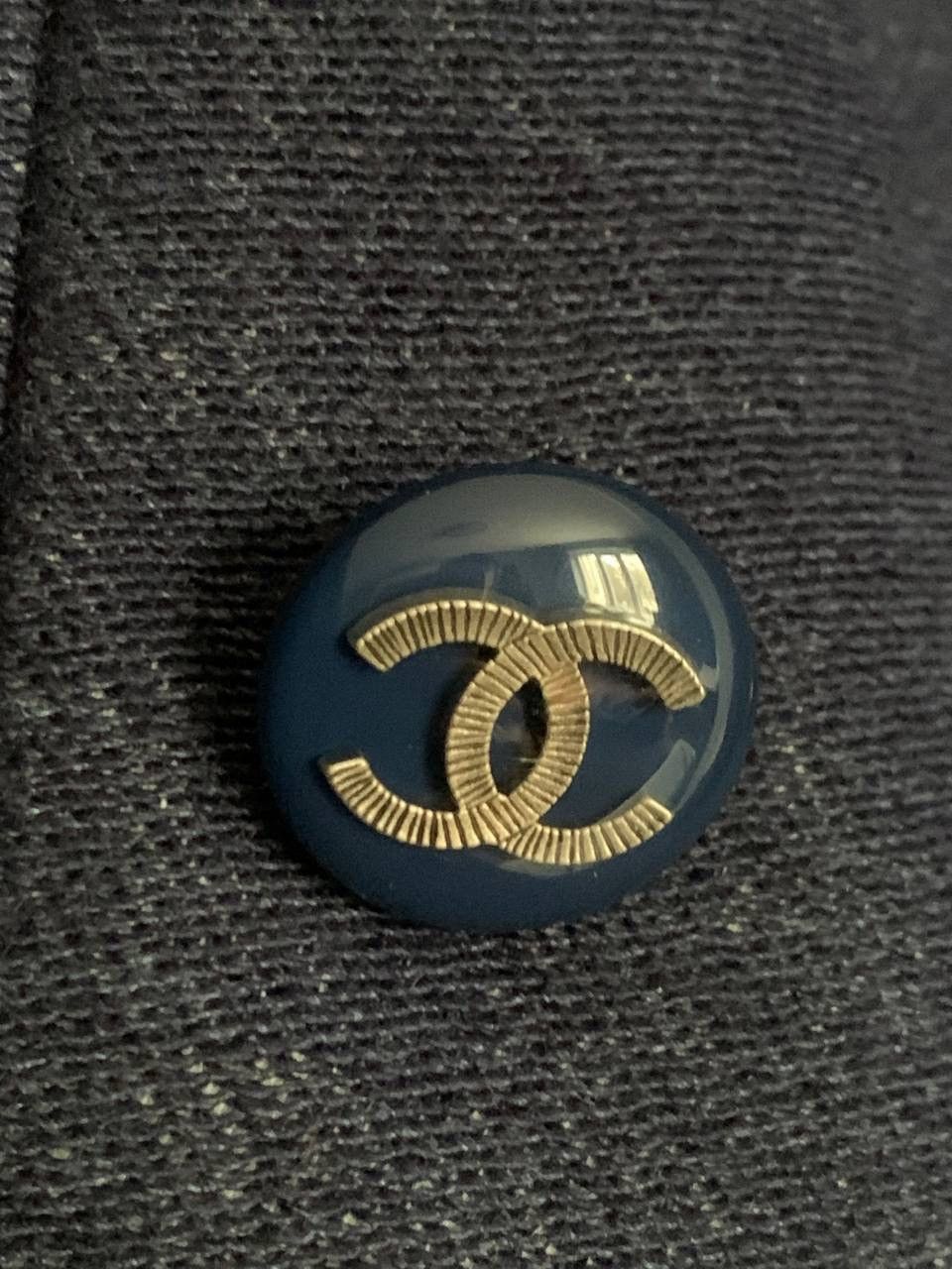 Chanel Chanel Jacket Coat CC Women Double Breasted Logo Blue Sz:36 Size S / US 4 / IT 40 - 10 Thumbnail