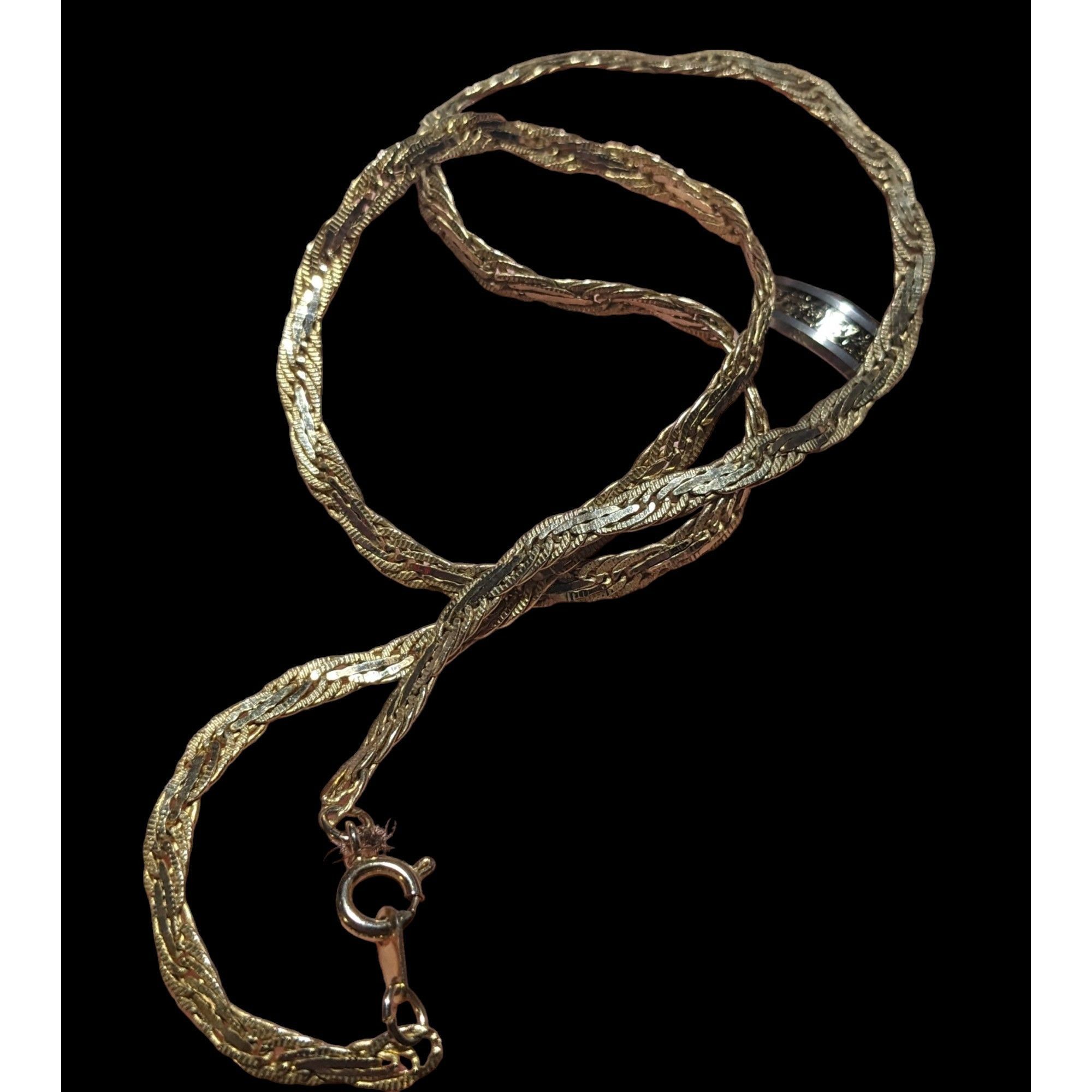 Other Gold Flattened Twisted Rope Chain Necklace Size ONE SIZE - 4 Thumbnail