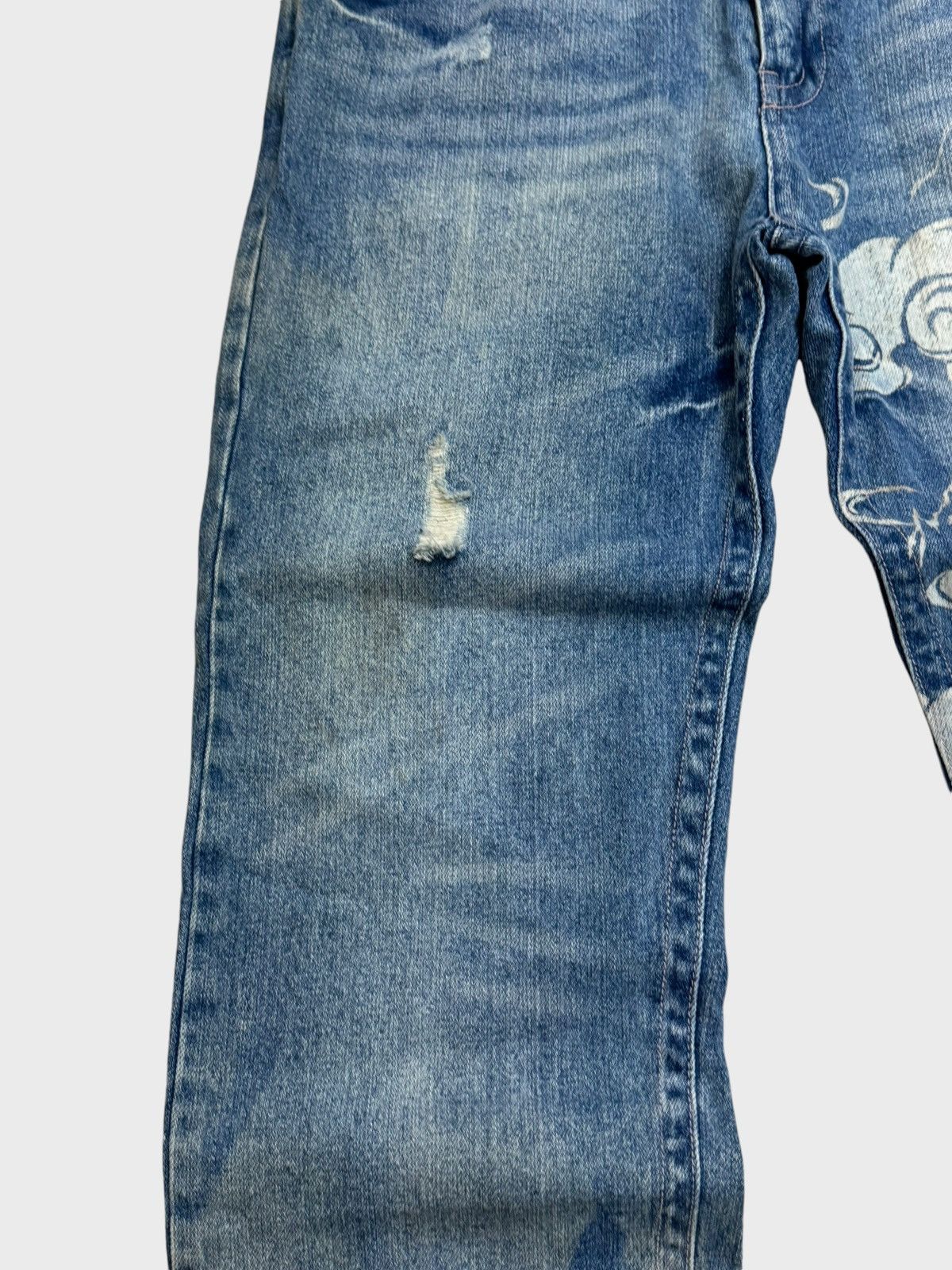 Japanese Brand VINTAGE KARAKURI TAMASHI TRADITION DRAGON ACID WASH DENIM Size US 32 / EU 48 - 8 Thumbnail