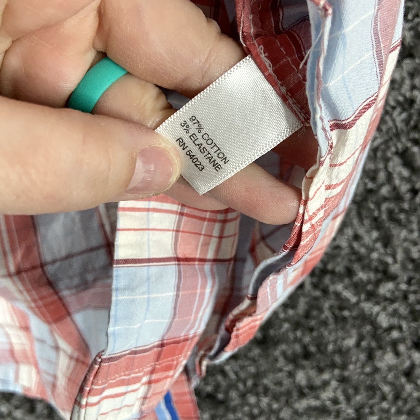 Banana Republic Banana Republic Button-Up Shirt Orange Plaid Short Sleeve L Men’s Regular Size L Mens Size US 33 - 7 Thumbnail