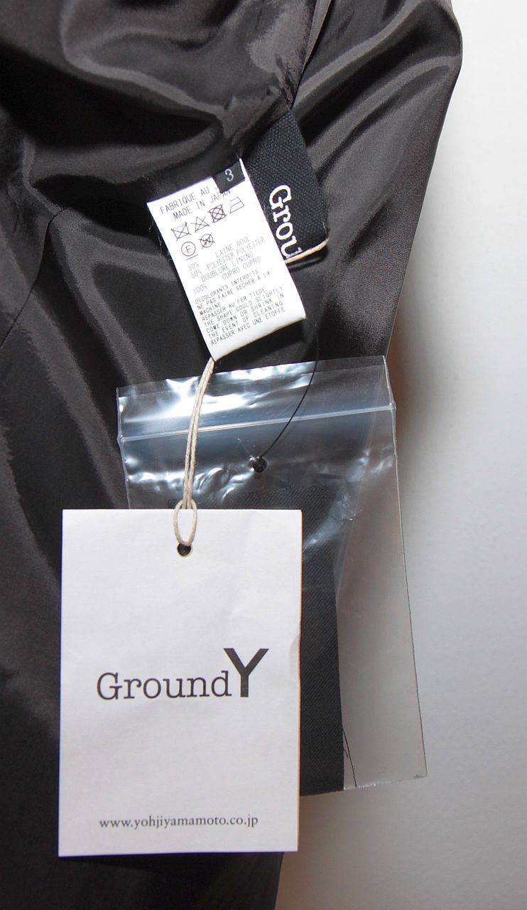 Ground Y Ground Y Unisex Long Vest Wool Polyester Size 3 Black Size 40R - 7 Thumbnail