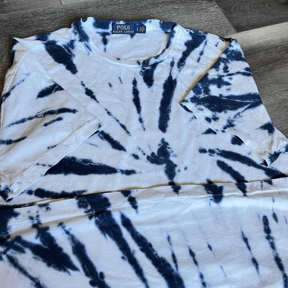 Polo Ralph Lauren × Ralph Lauren × Vintage Vintage Polo Ralph Lauren Swirl Tie Dye Basic Logo Tee Shirt Size US L / EU 52-54 / 3 - 5 Thumbnail