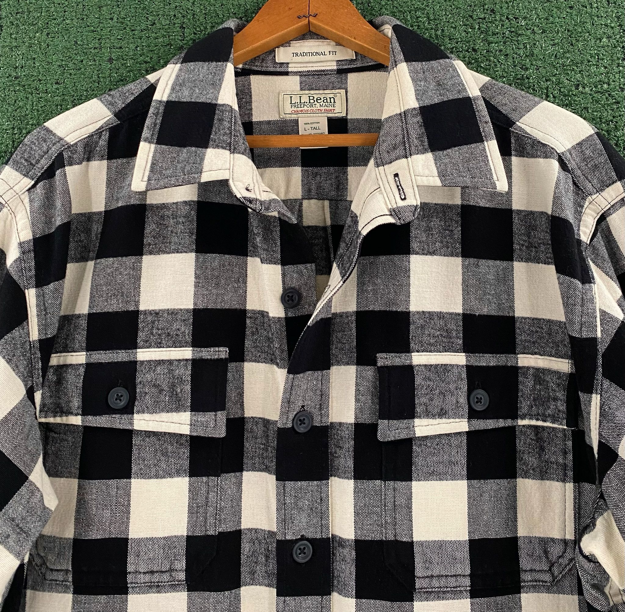 L.L. Bean Y2K LL Bean Chamois Buffalo Plaid Flannel Shirt XL Tall Size US XL / EU 56 / 4 - 2 Thumbnail