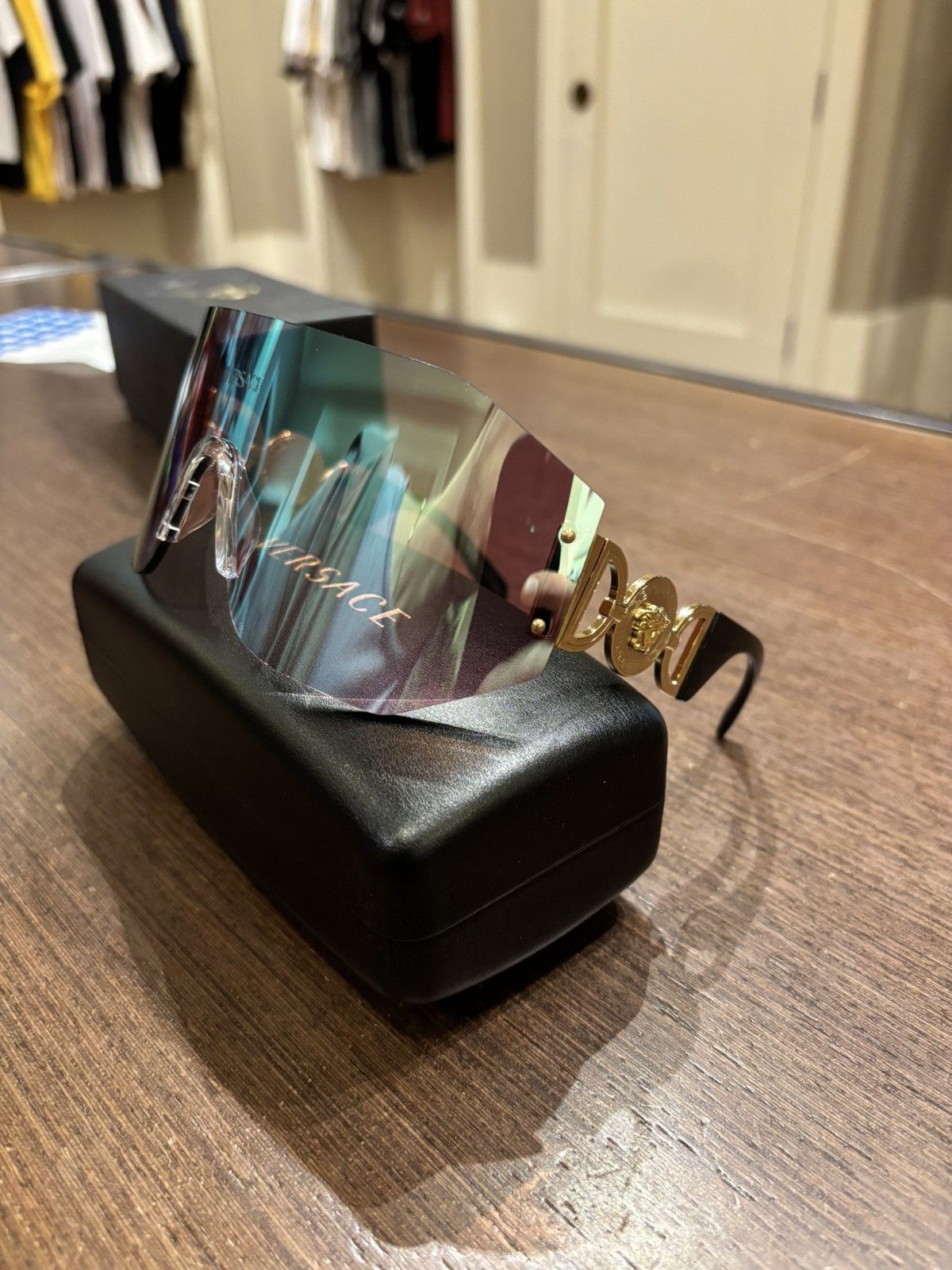 Versace Versace Iridescent Visor Glasses Size ONE SIZE - 3 Thumbnail