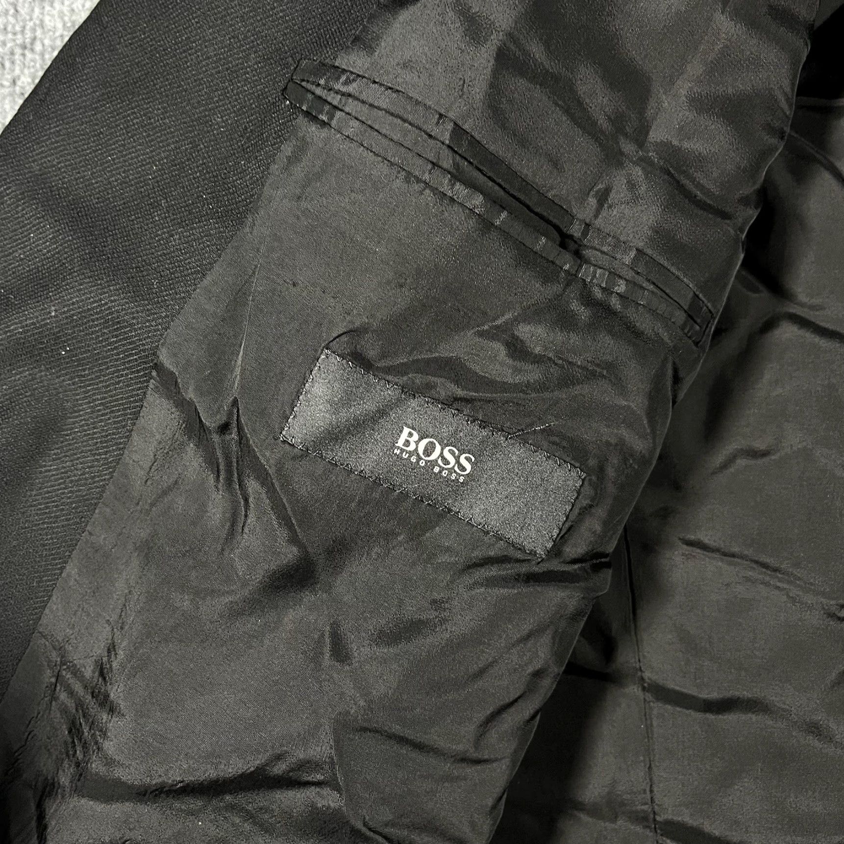 Hugo Boss Hugo Boss Jacket Mens 40 Regular Black Wool Blazer 90s Designer City Classic Size 40R - 5 Thumbnail