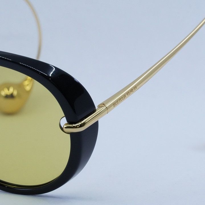 Bottega Veneta Bottega Veneta BV1273S 003 Sunglasses Black and Gold Size ONE SIZE - 8 Thumbnail