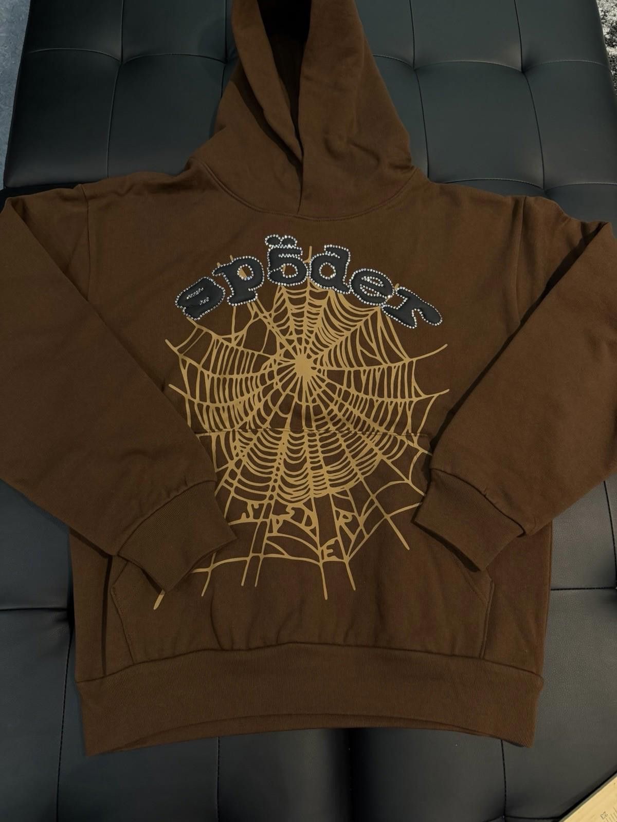 Sp5der Sp5der Worldwide Brown Crystal Hoodie Size (M) (NEW) Size US M / EU 48-50 / 2 - 2 Thumbnail