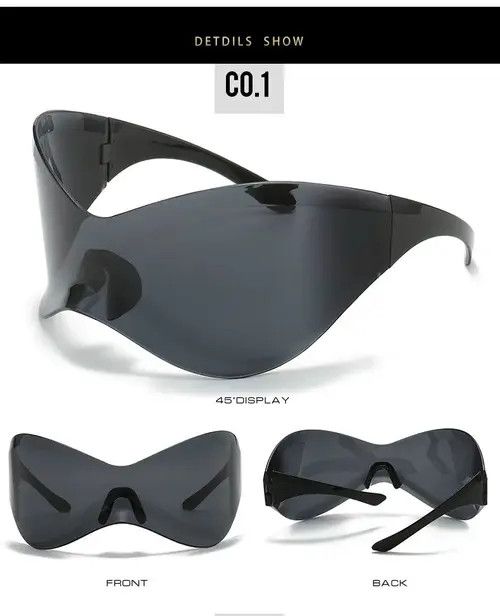 VIBE Streetwear Punk Rock Gothic Sunglasses y2k 90's Size ONE SIZE - 6 Thumbnail