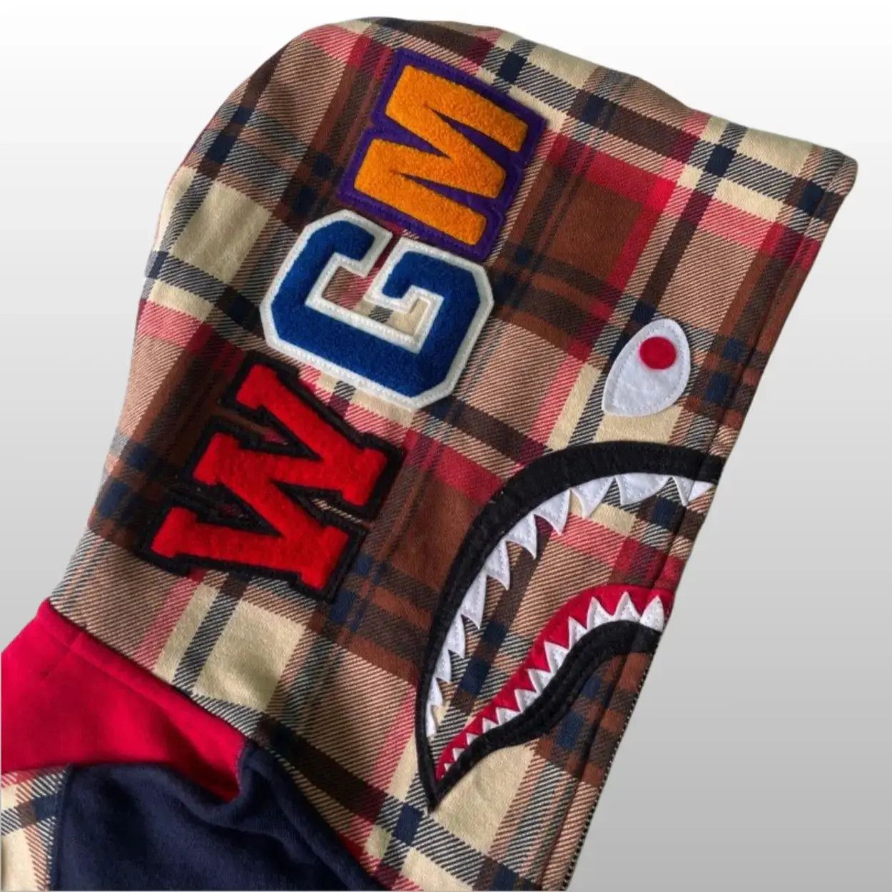Bape Bape Check Shark Relaxed Full Zip Hoodie SS21 Size XS / US 0-2 / IT 36-38 - 5 Thumbnail