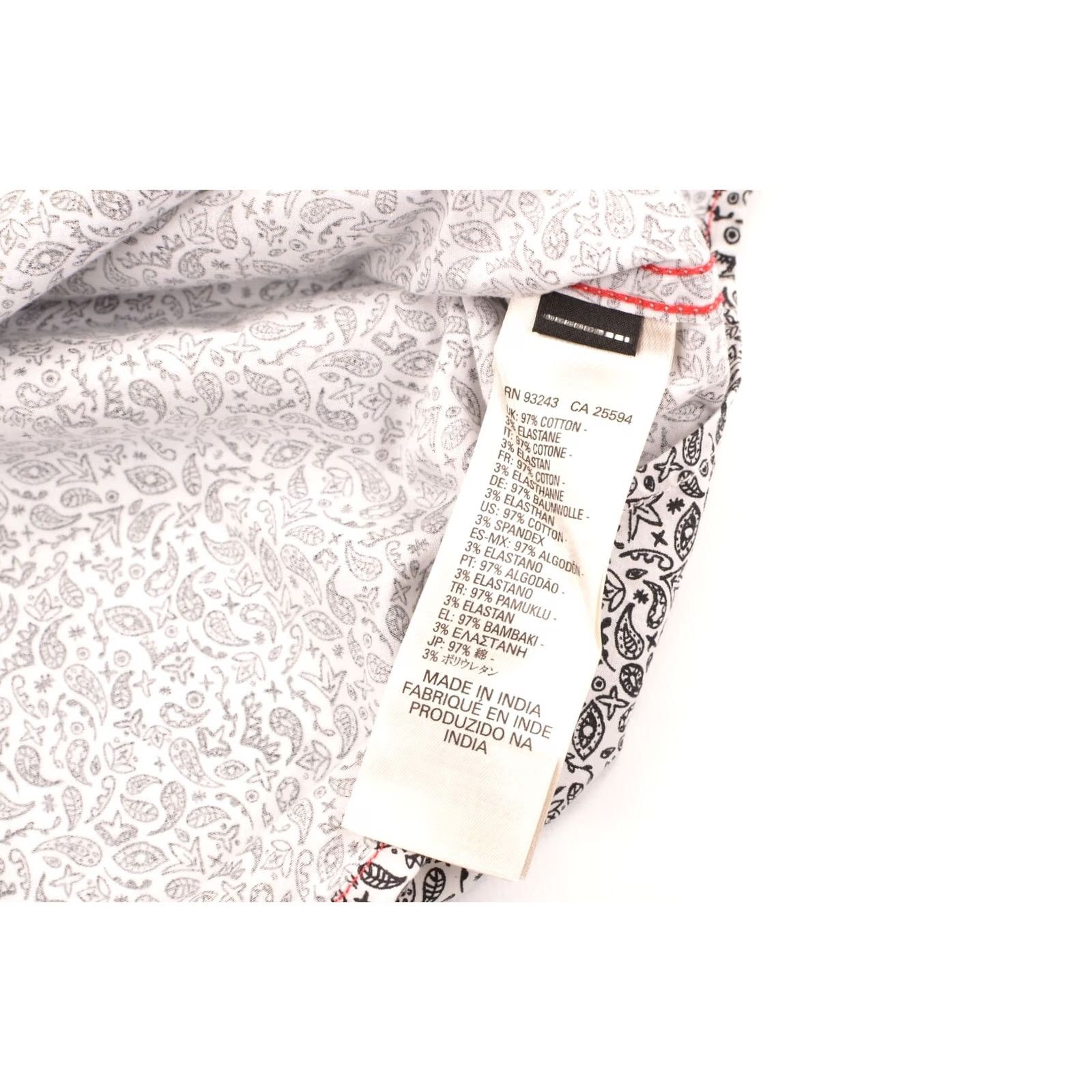 Diesel Diesel Shirt Mens M Black Paisley White Long Sleeve Button IN000057 Size Size US M / EU 48-50 / 2 - 6 Thumbnail