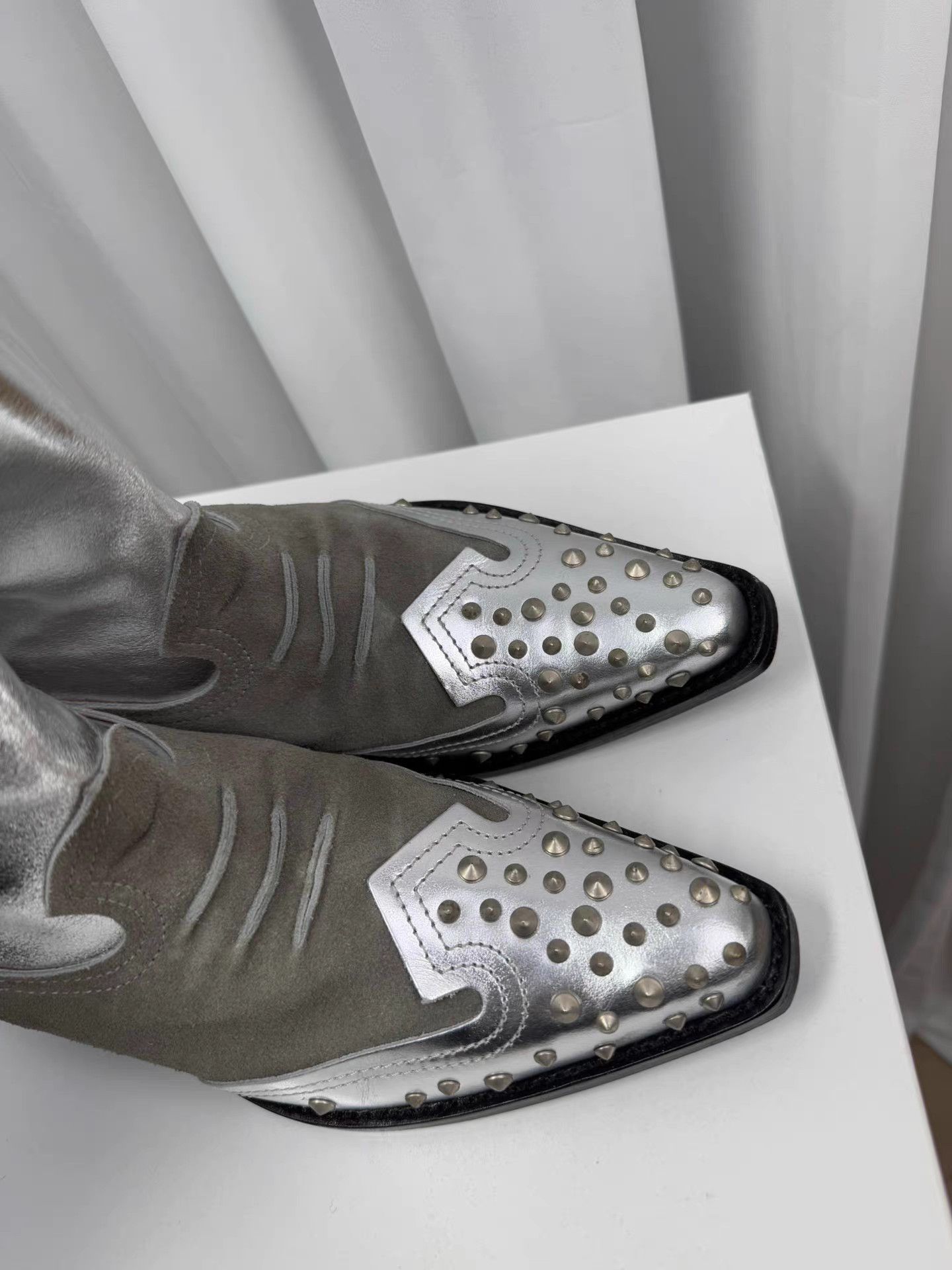 Junya Watanabe Junya watanabe Studded Silver Boots K20 Size US 9 / EU 42 - 5 Thumbnail