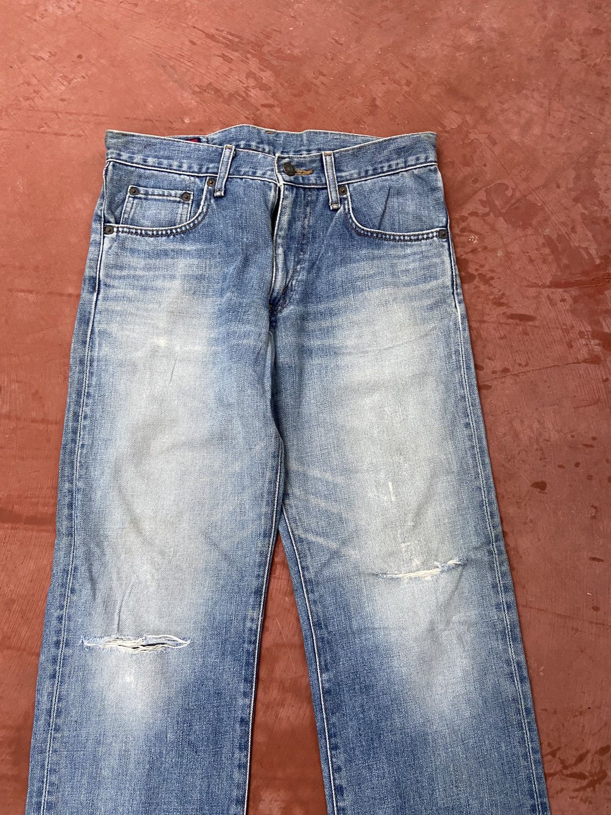 Edwin 🔥 Vintage Edwin jeans Distressed street fashion Size US 31 - 2 Thumbnail