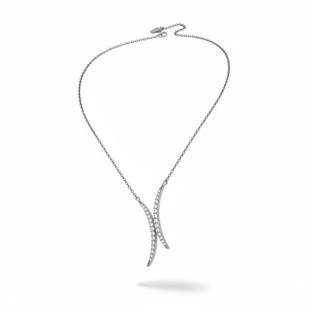 Giani Bernini Giani Bernini Sterling Silver Cubic Zirconia Drop Necklace Size ONE SIZE - 1 Thumbnail