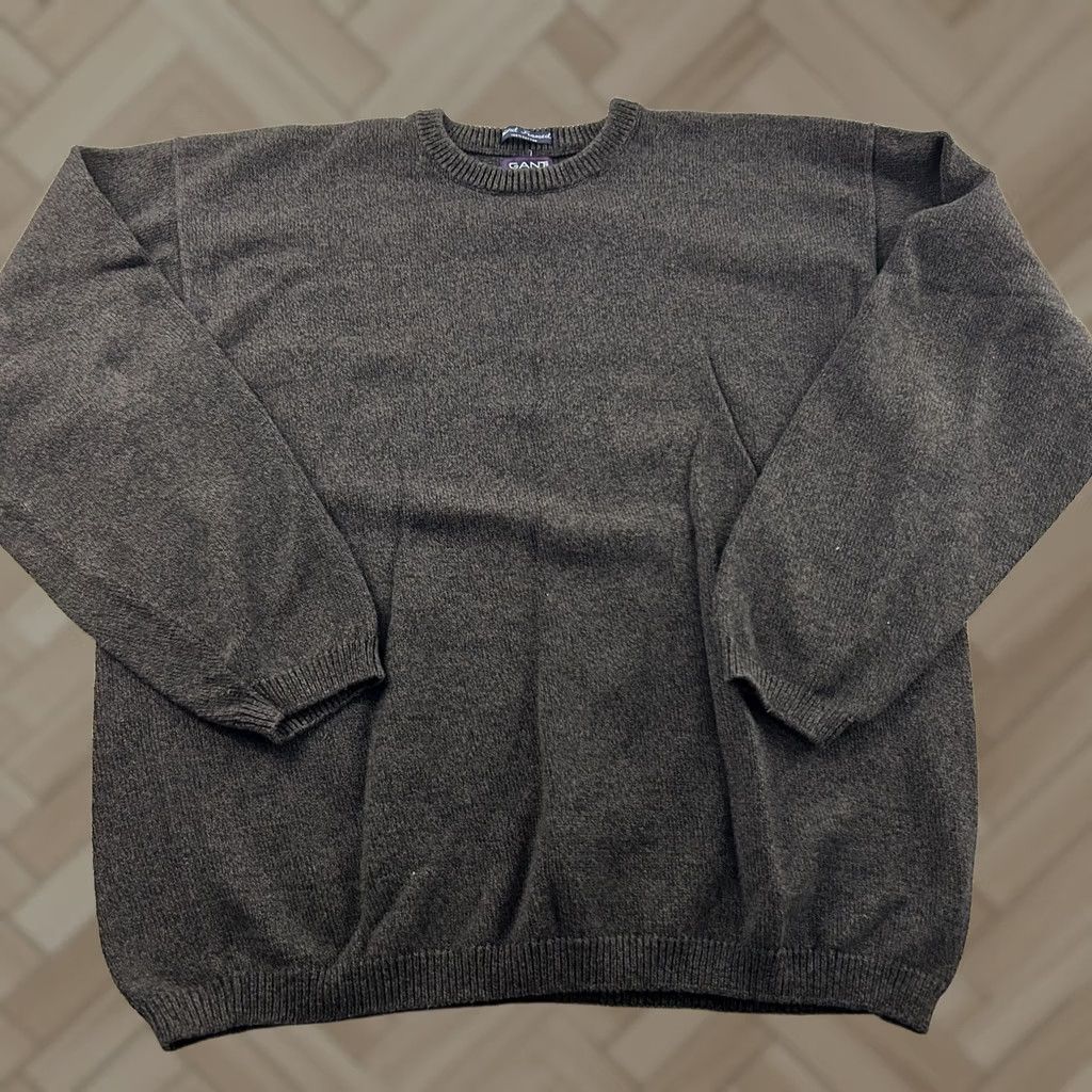 Gant GANT Hand Framed Cotton Pullover Crewneck Sweater Men's 2XLT Brown Size US XXL / EU 58 / 5 - 1 Thumbnail